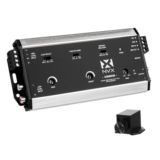 NVX XBBR2 X-Series Procesador de restauración de graves de 2 canales y convertidor de salida de línea con coincidencia de impedancia y control de nivel remoto