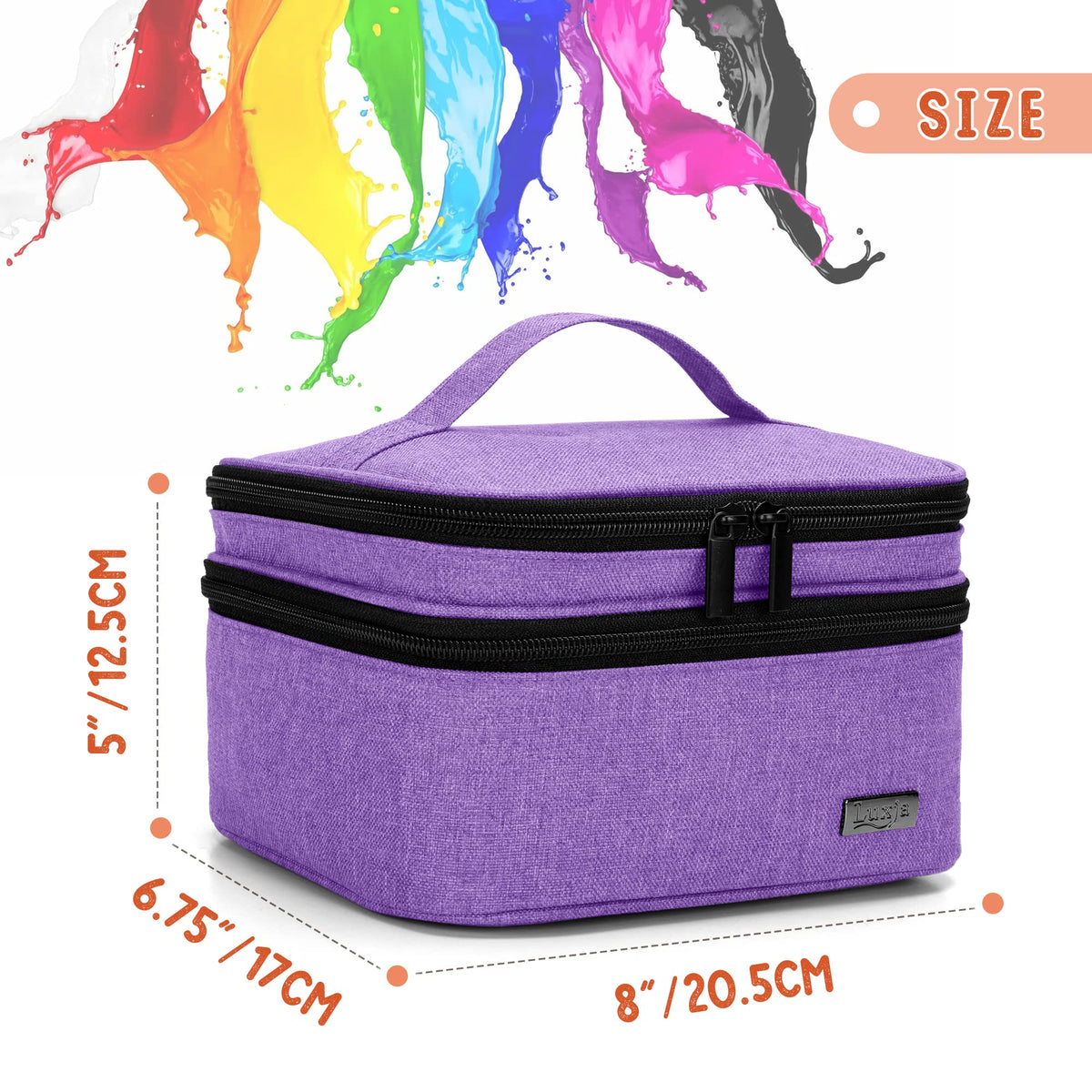 Luxja Nail Polish Carrying Case - Holds 20 Bottles (15ml - 0.5 fl.oz) or 30 Bottles (7ml - 0.27 fl.oz), Portable Organizer Bag for Nail Polish and Manicure Set, Purple
