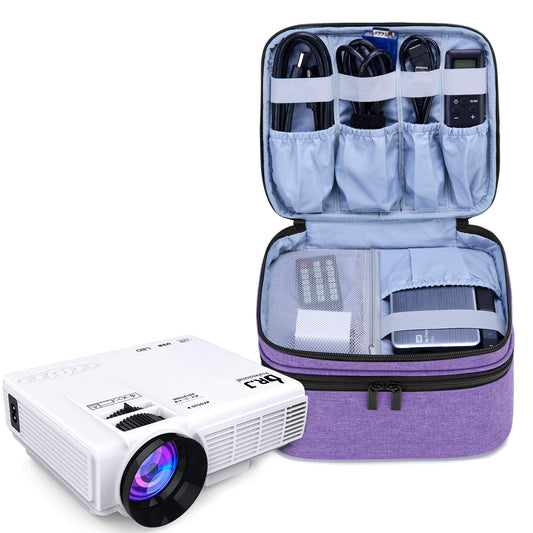 Bolso para Proyector Mini Luxja Púrpura Portátil con Espacio para Accesorios