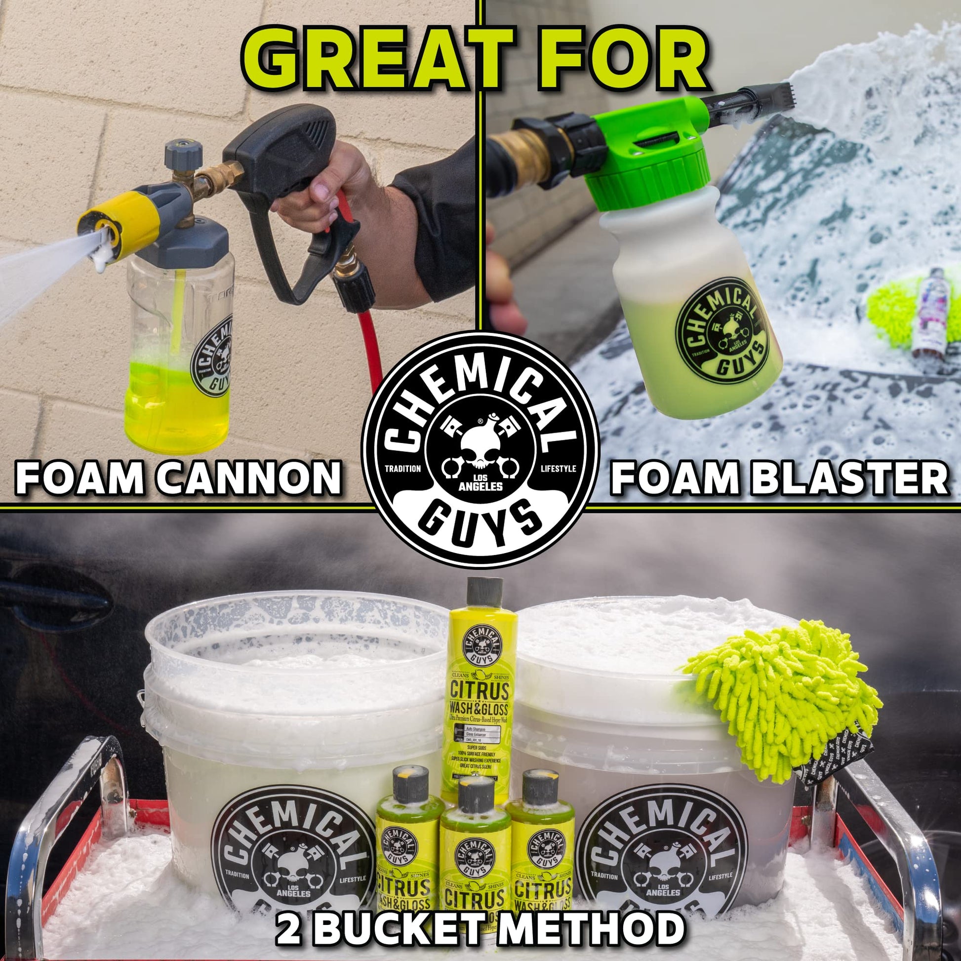 Chemical Guys Kit de Lavado de Coche Ultimate Scratch-Free Detailing Bucket and Accessories, 473ml