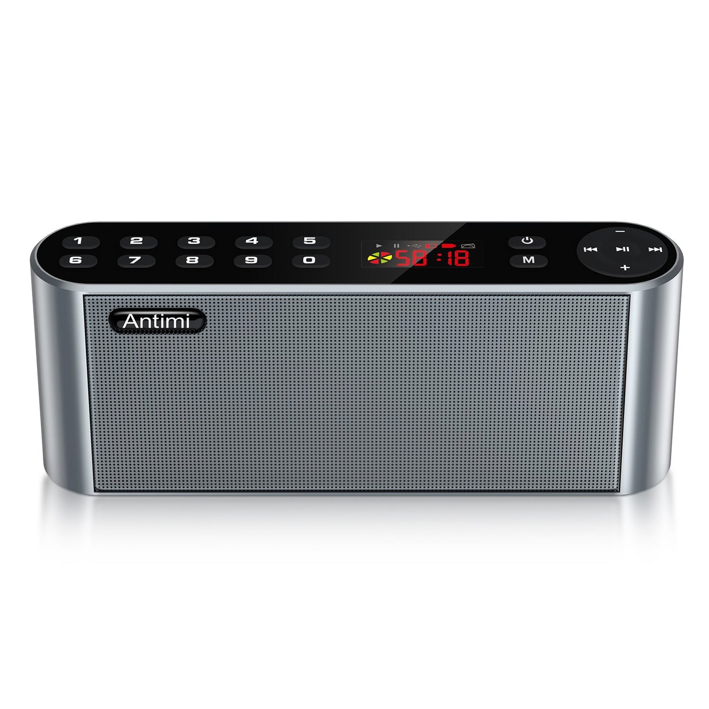 Antimi Bluetooth Speaker,FM Radio Player Stereo Portable Wireless Speaker Drivers with HD Sound, Built-in Microphone, High Definition Audio and Enhanced Bass,Feel free to switch your radio(Black)