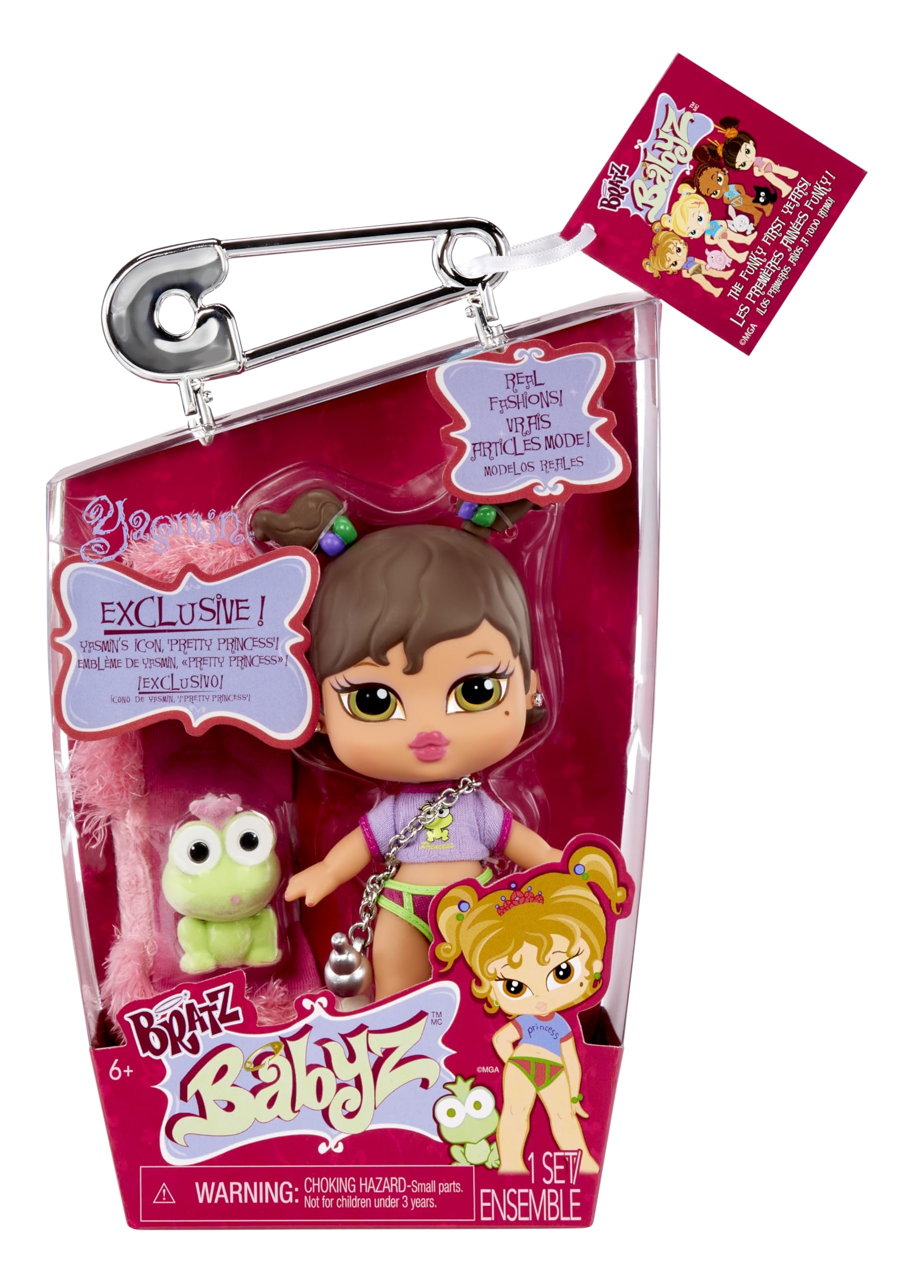 Bratz Babyz Muñeca de Moda Coleccionable - Yasmin - con Ropa Real y Mascota - Juguete para niños y niñas - Edad: 6+ años