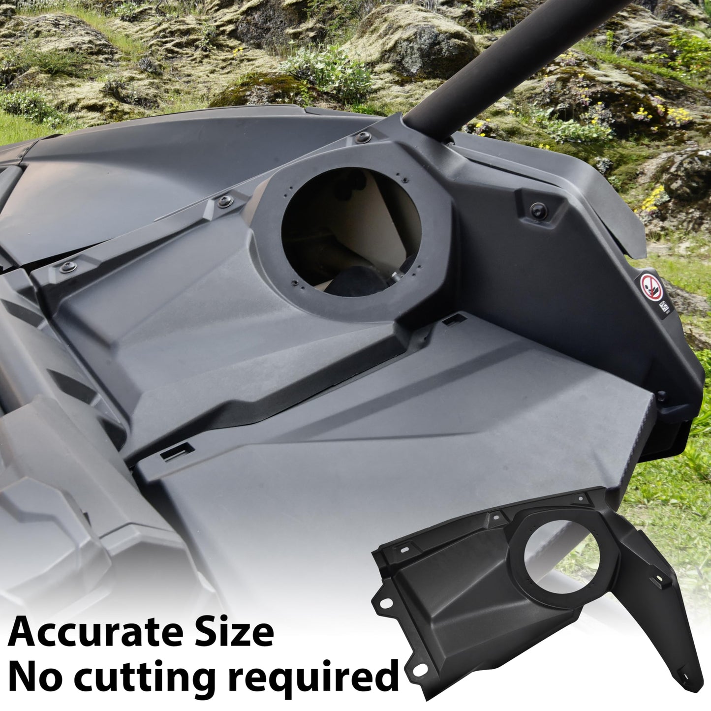 SAUTVS - Soporte de altavoz frontal para salpicadero Can Am X3, paneles frontales de 6.5 pulgadas para sistema estéreo Can-Am Maverick X3 / X3 Max 2017-2025 Accesorios