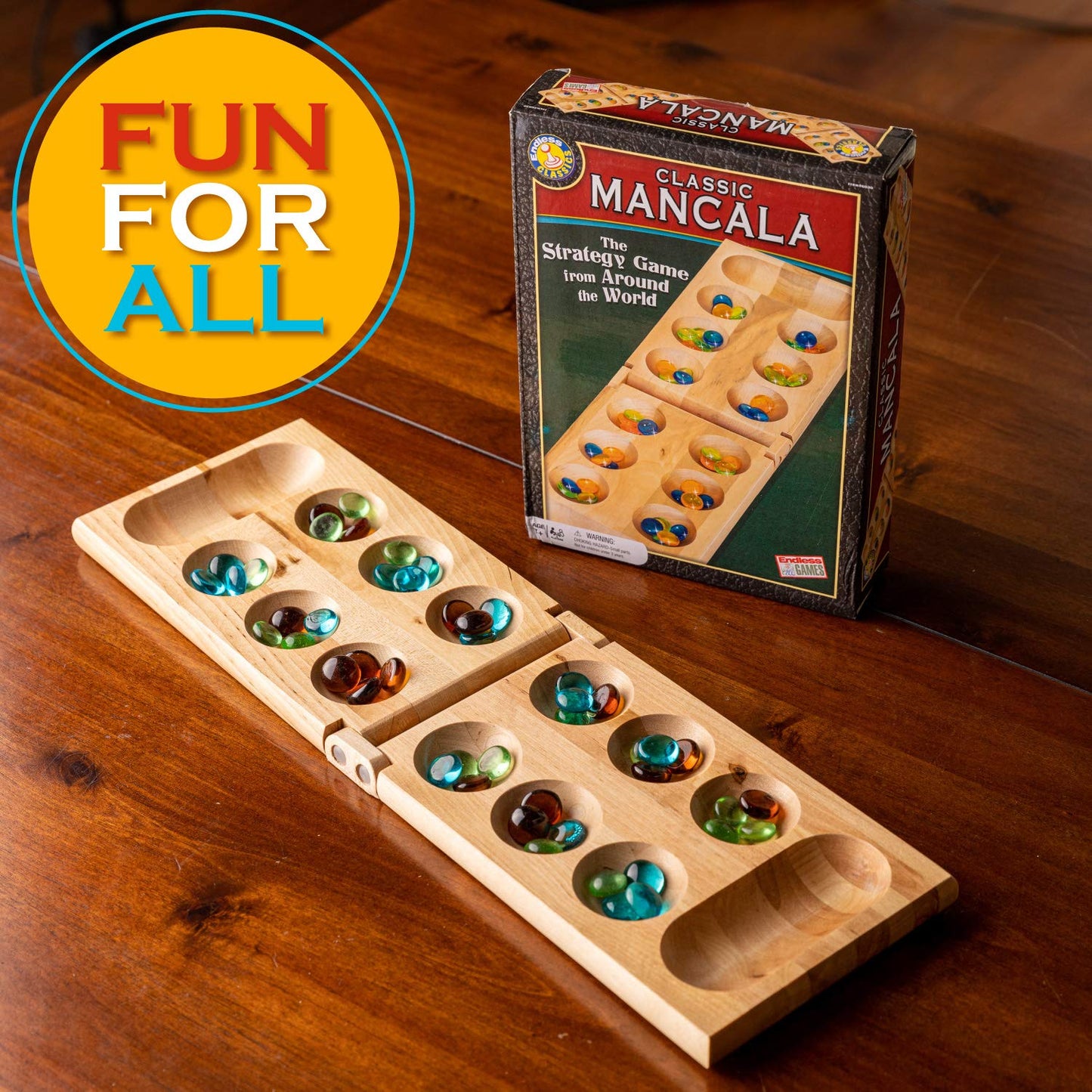 Juego de Mesa Mancala Endless Games para Familiares y Amigos a Partir de 7 Años