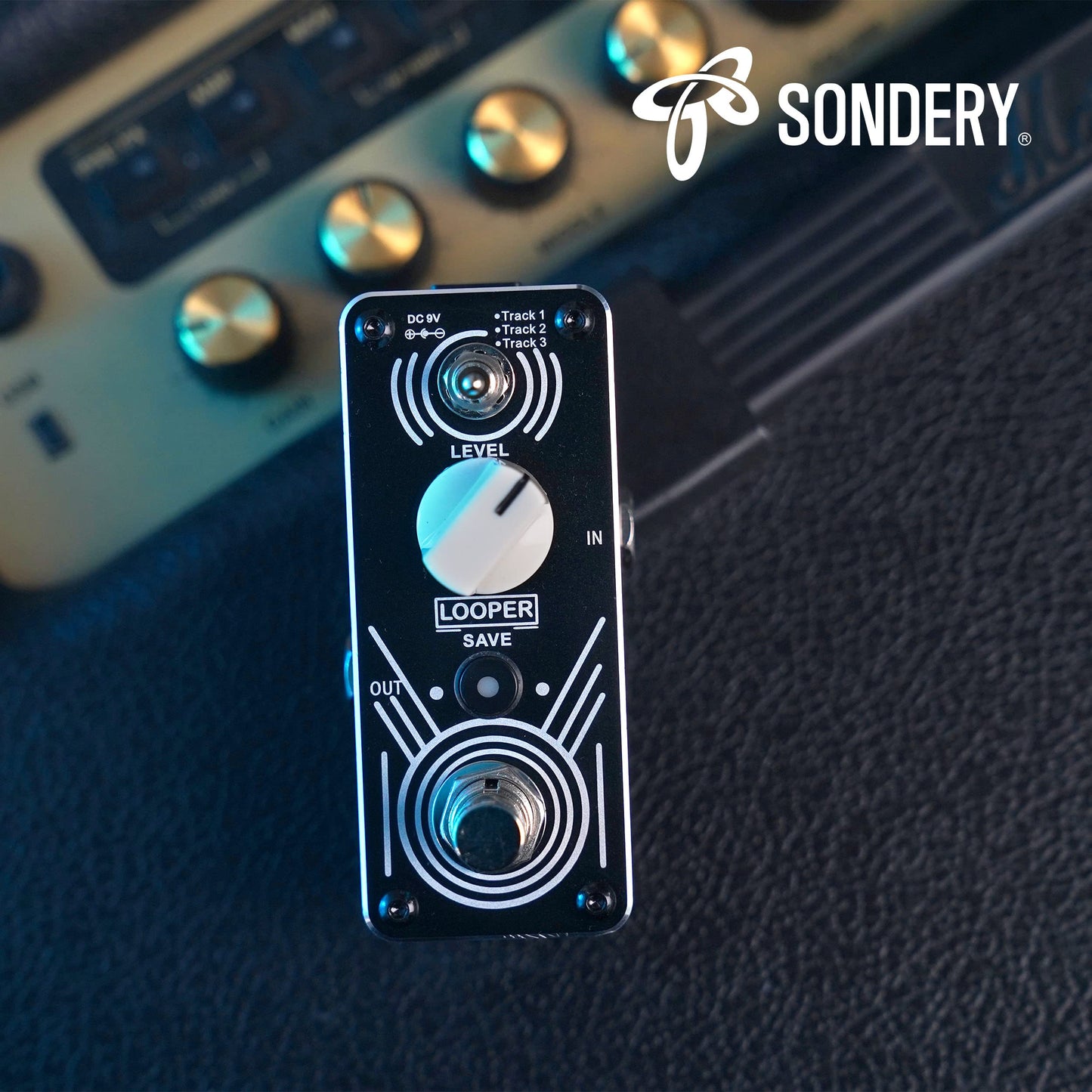 Pedal Looper Triple Sondery 30 Minutos de Bucle por Pista con Overdubs Ilimitados y Carga USB