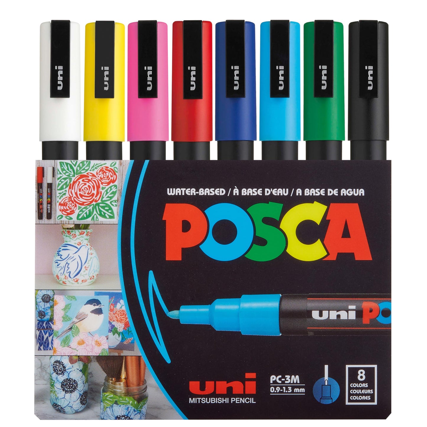 Paquete de Rotuladores Posca Multicolor PC3M8C