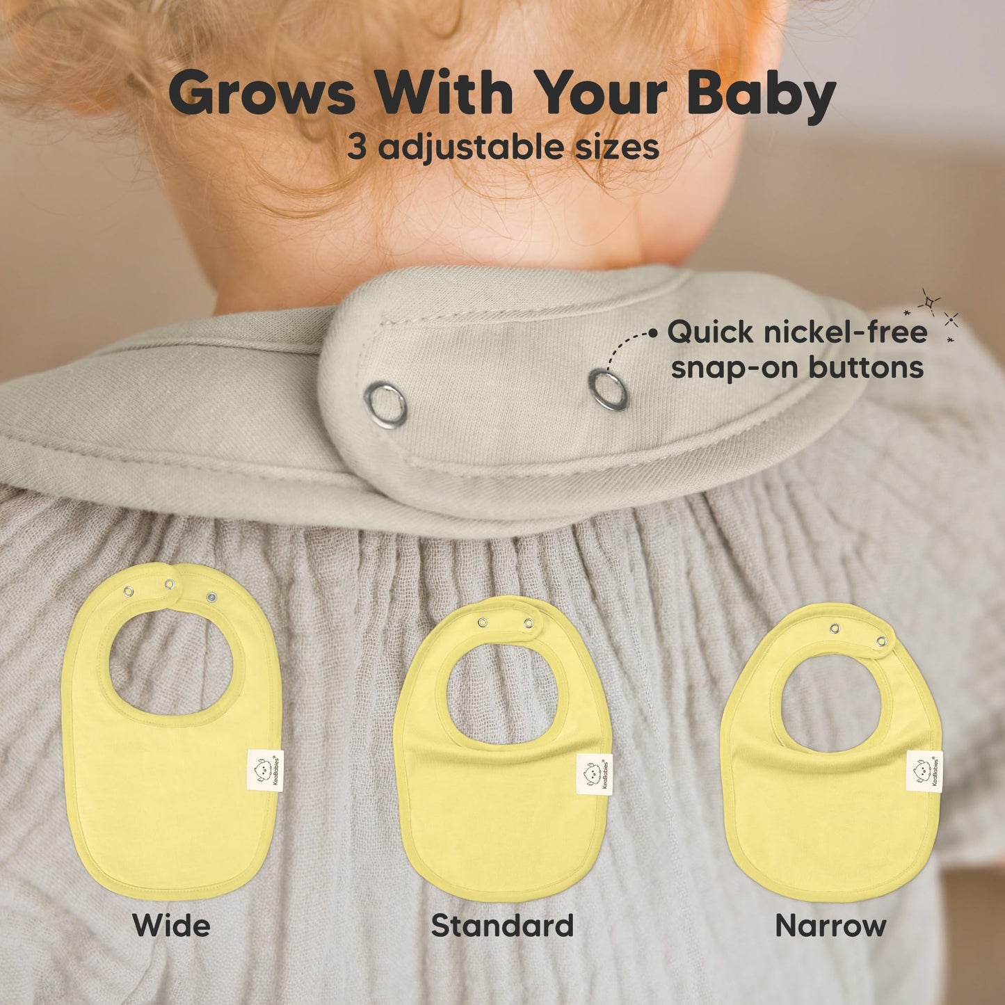 Paquete de 8 baberos orgánicos para bebés para niñas y niños, baberos de dentición para niños, niñas, baberos recién nacidos para niña, niño (amanecer)
