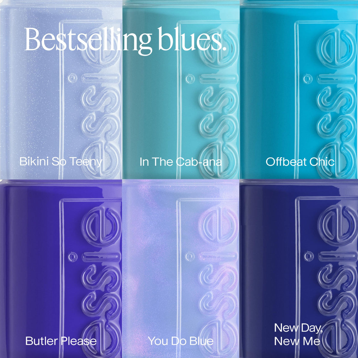 essie nail polish, bikini so teeny, blue shimmer nail polish, 0.46 fl. oz.