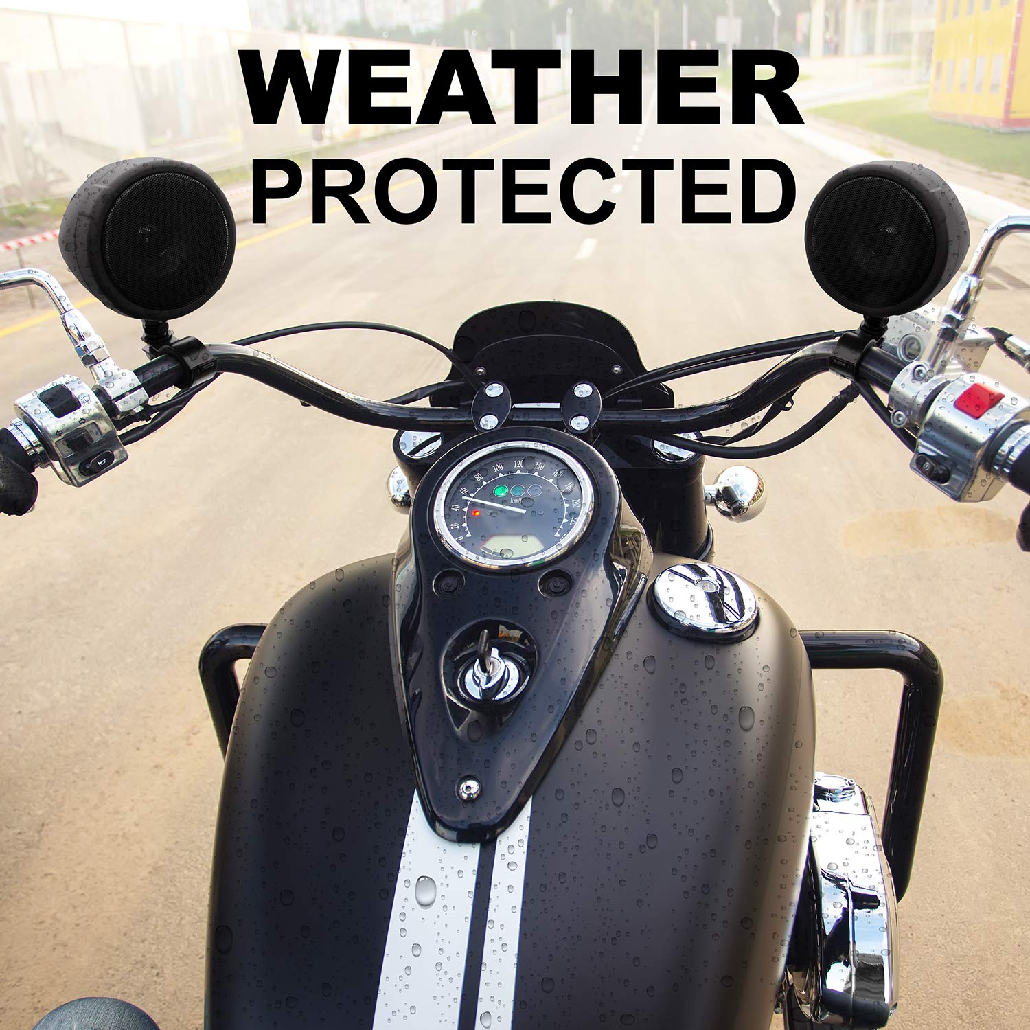 BOSS Audio MCBK420B Bluetooth Enabled Motorcycle/UTV Speaker and Amplifier System, 3" Waterproof