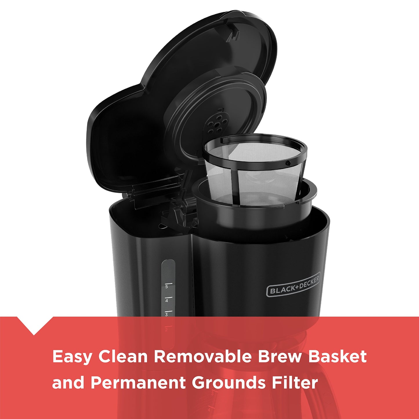 Black + Decker CM0700BZ Cafetera de 5 tazas, color negro