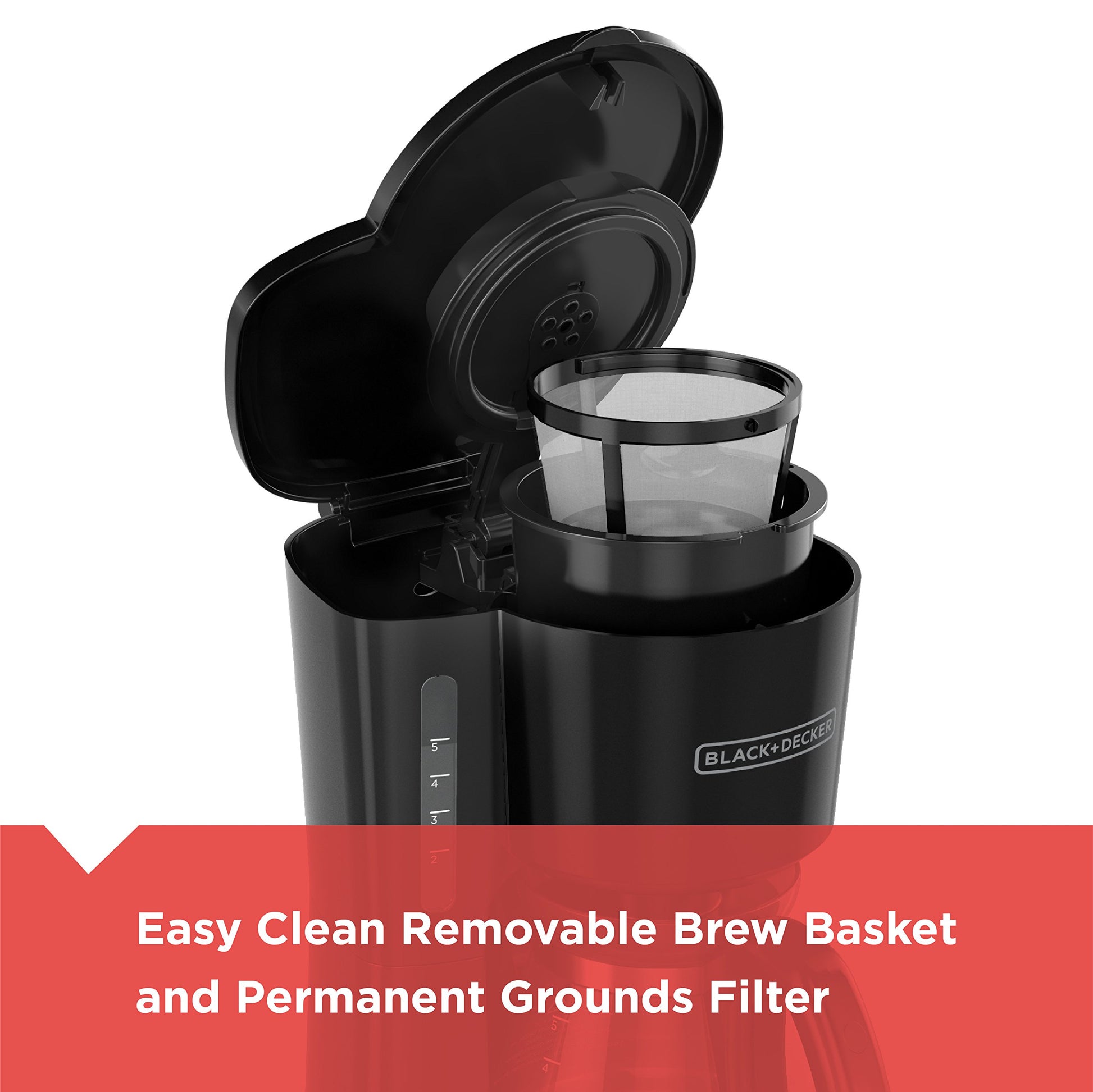 Black + Decker CM0700BZ Cafetera de 5 tazas, color negro
