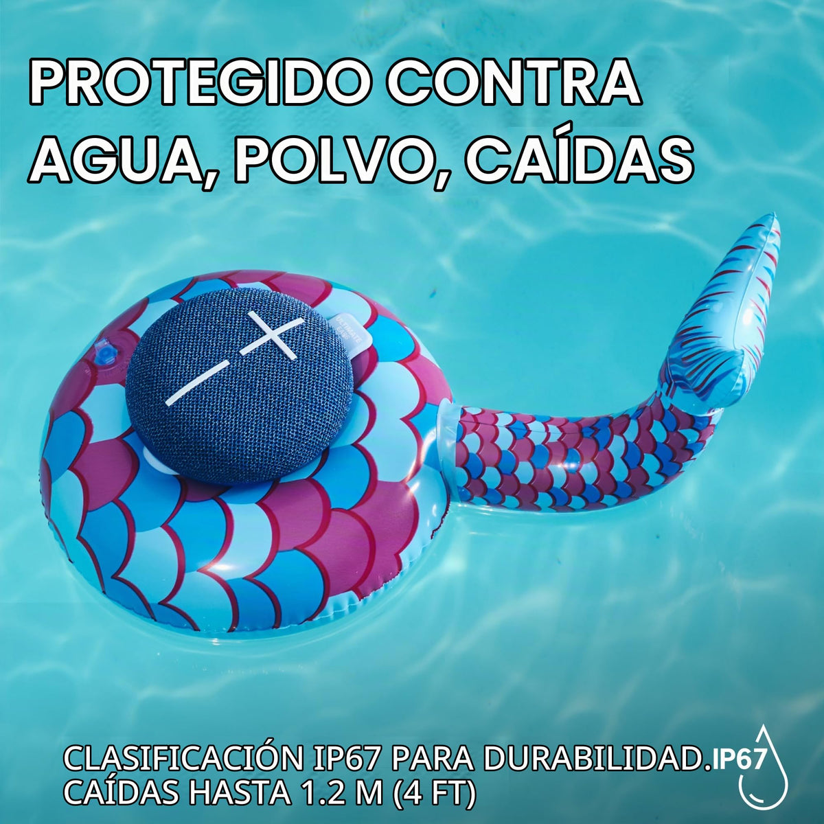 Altavoz Bluetooth Ultraportátil Ultimate Ears Azul Suave Impermeable IP67 a Prueba de Polvo