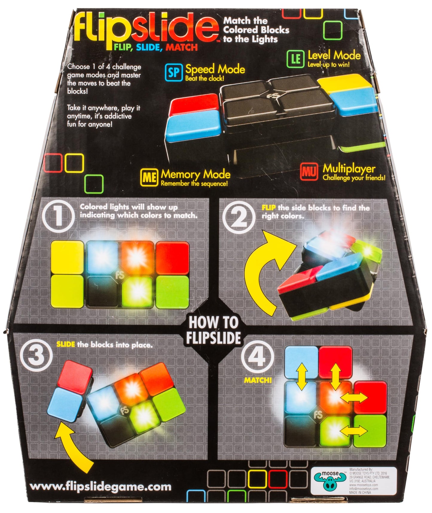 Games- Flipside, Flip, Slide, Match