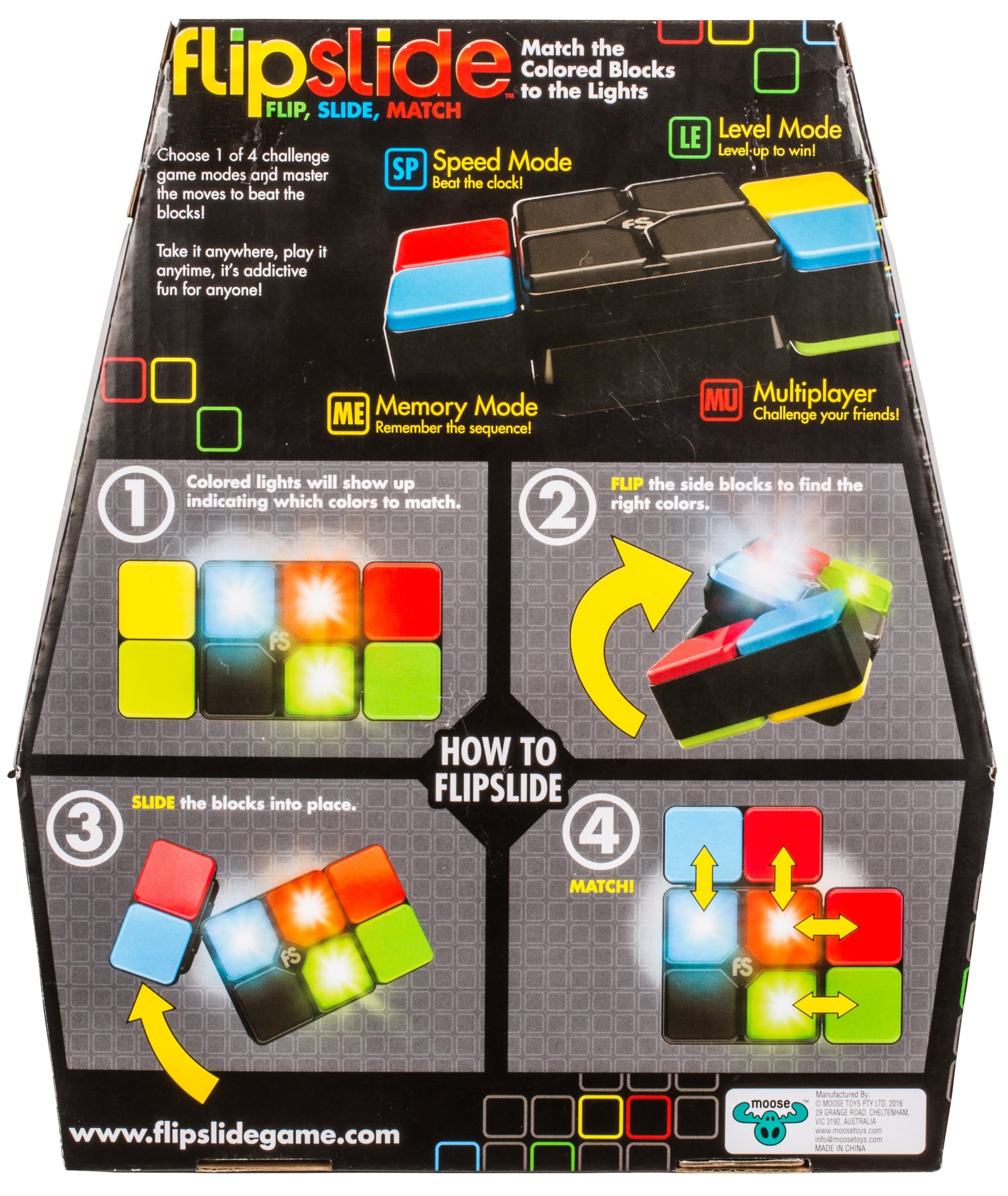 Games- Flipside, Flip, Slide, Match