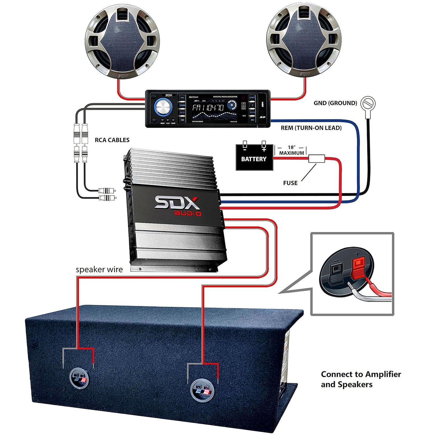 SONDPEX BB14065 Sistema de Altavoces de 2 vías de 400 W