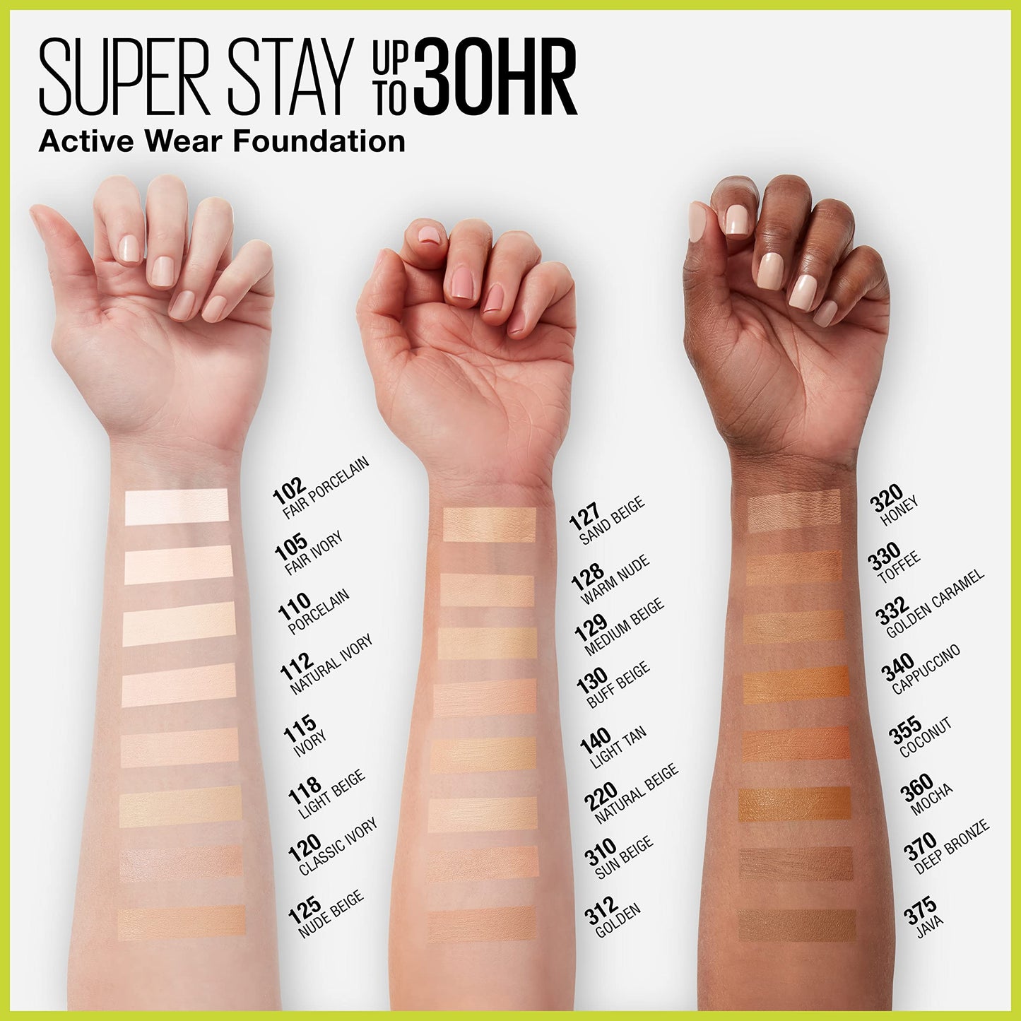 Base de Maquillaje Maybelline Sun Beige Cobertura Total