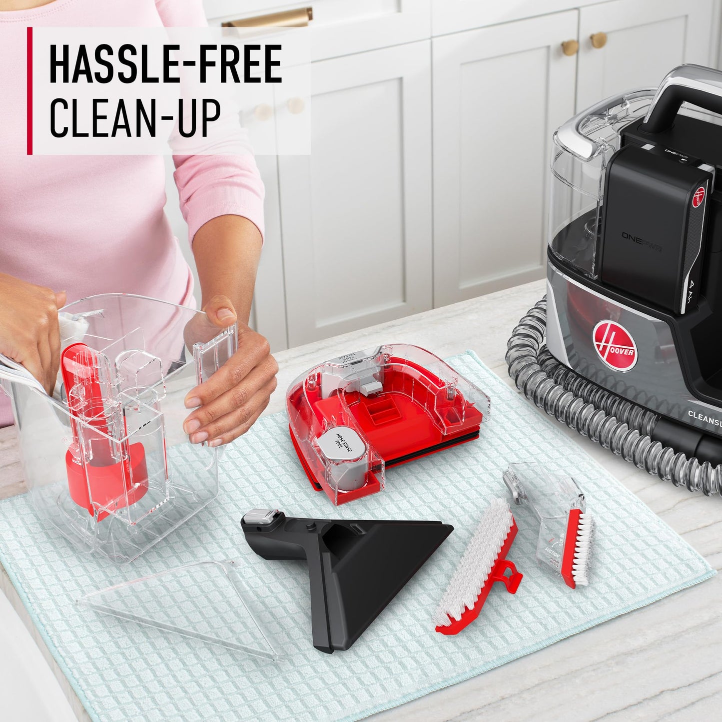 Hoover ONEPWR CleanSlate - Máquina de limpieza de alfombras portátiles inalámbricas + máquina de limpieza de puntos de tapicería, potente succión, herramientas versátiles, detalles de automóviles y