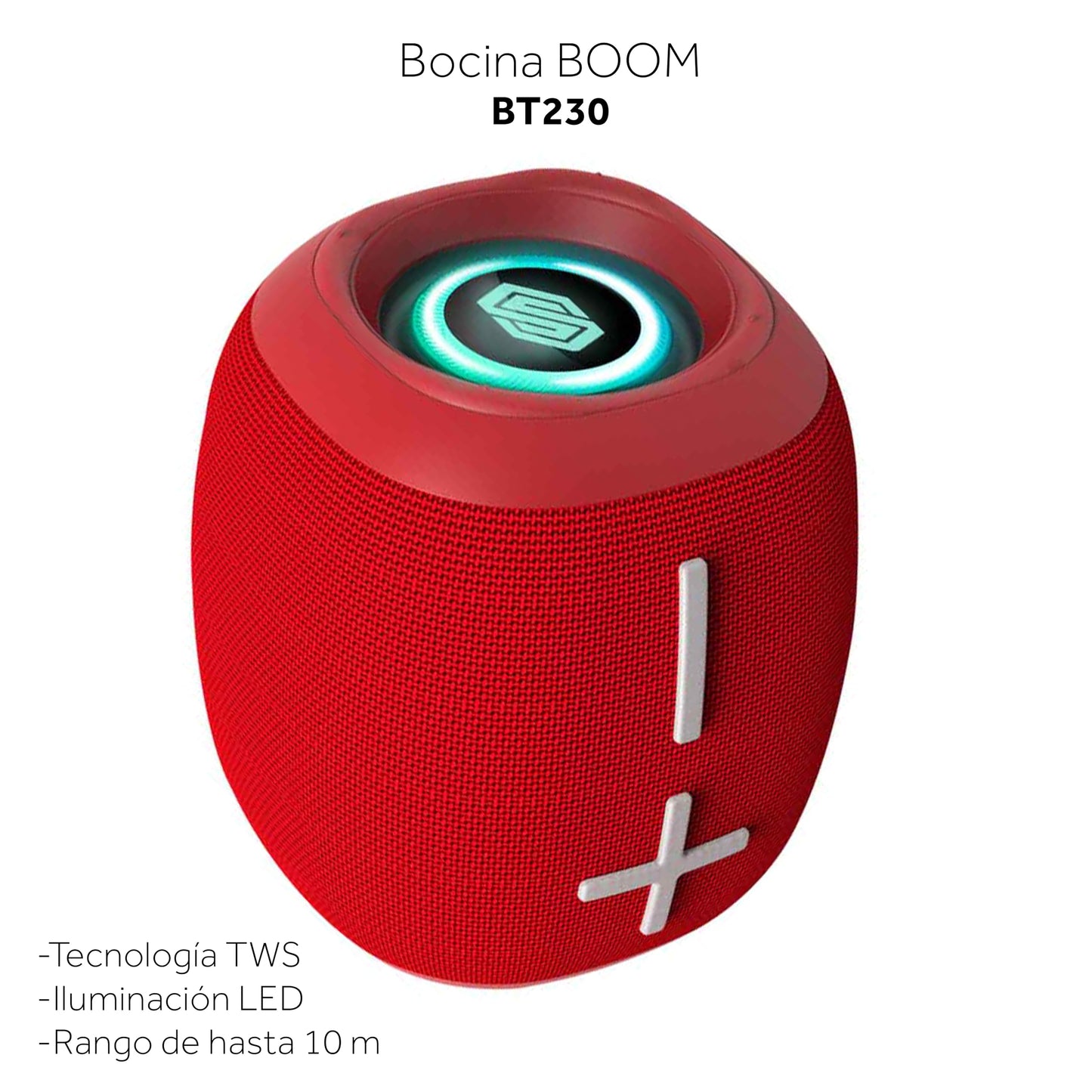 Select Sound Mini Bocina Bluetooth Portátil TWS Boom Bt230R (Rojo)