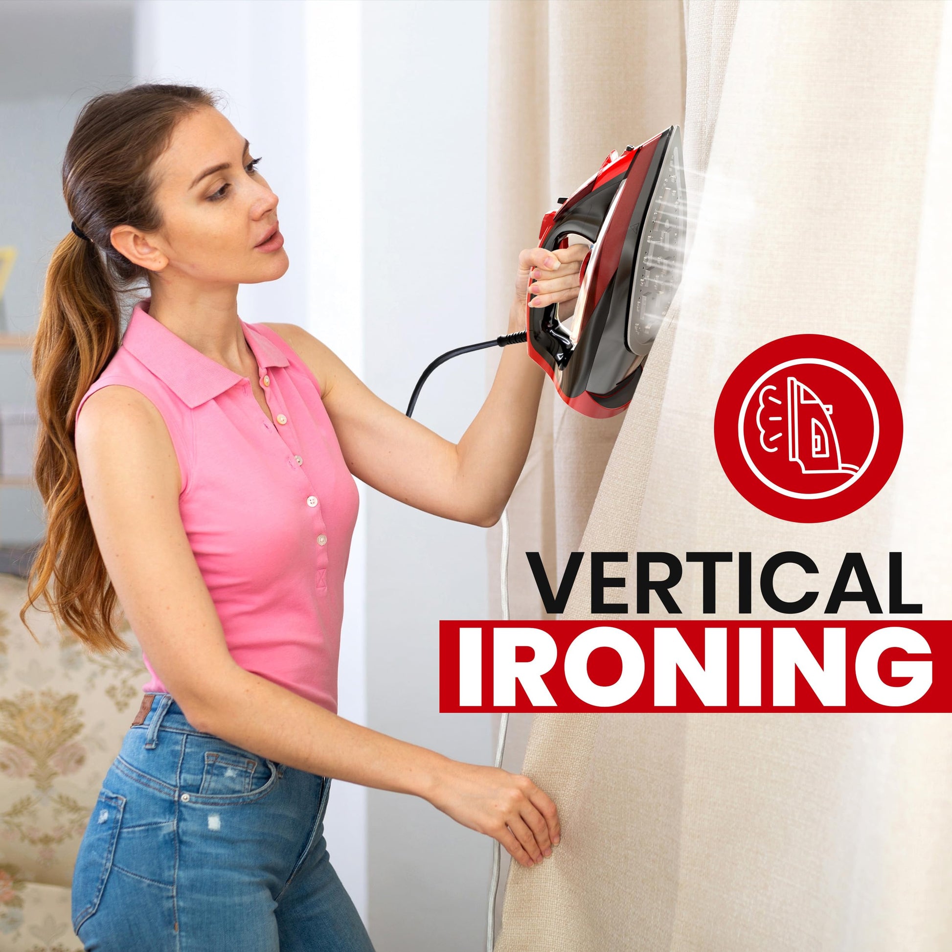 Plancha de Vapor Utopia Home Blanca con Suela Antiadherente y Apagado Automático
