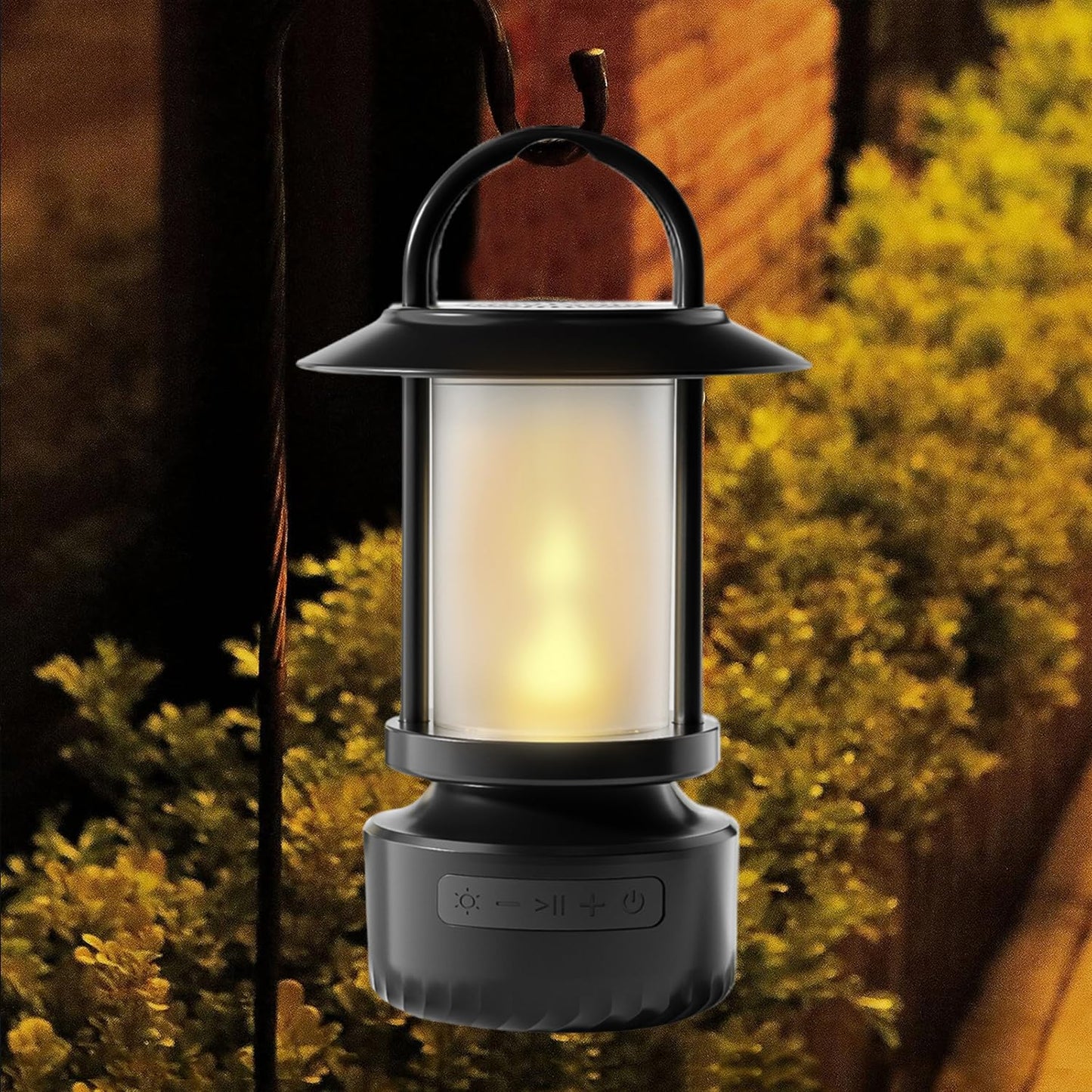 Altavoz Bluetooth al aire última intervensión, linterna de camping, altavoz impermeable para acampar, luz nocturna que se puede utilizar para la decoración de patios, porches, jardines, patios