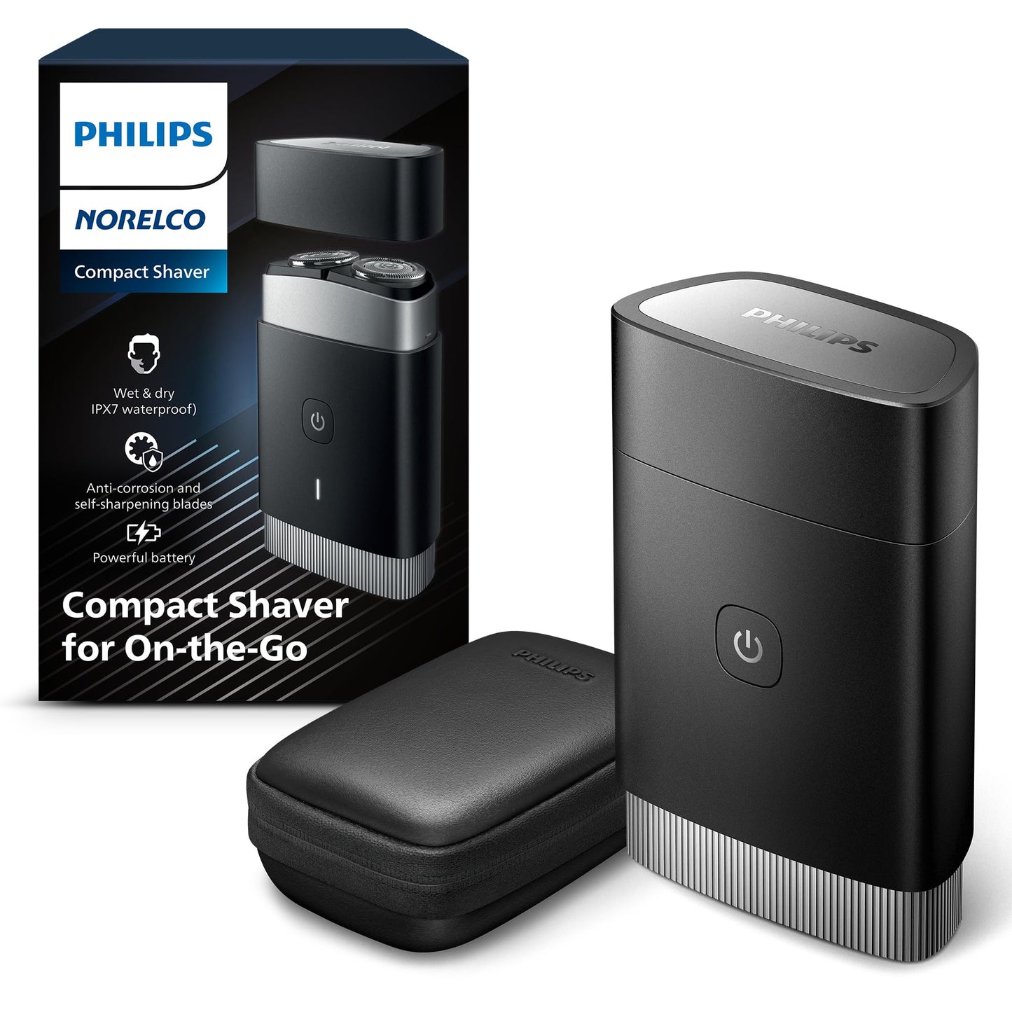 Philips Norelco - Afeitadora compacta portátil para llevar