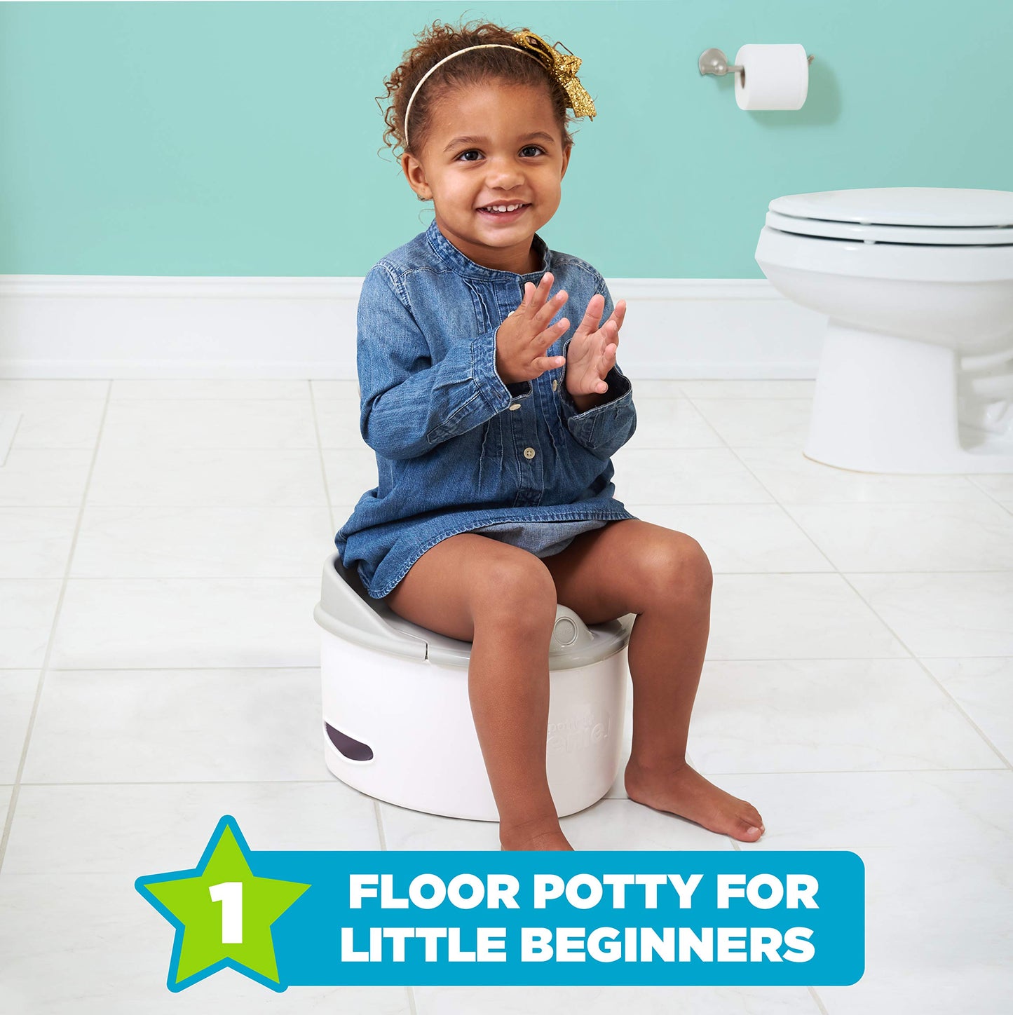 Playtex Baby Potty Genie - Entrenador de orinal 3 en 1 con sistema de forro