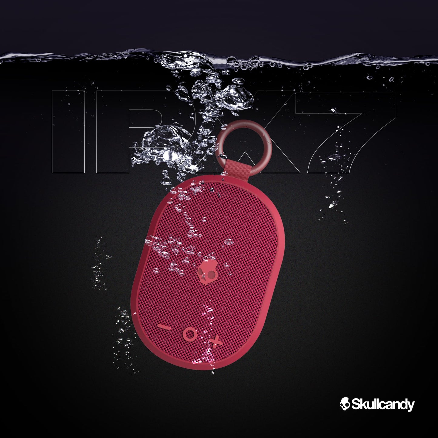 Skullcandy Kilo - Altavoz Bluetooth inalámbrico - IPX7 Impermeable Mini Altavoz Bluetooth con batería de 24 Horas, radiador pasivo de Disparo hacia Abajo y emparejamiento inalámbrico Verdadero,