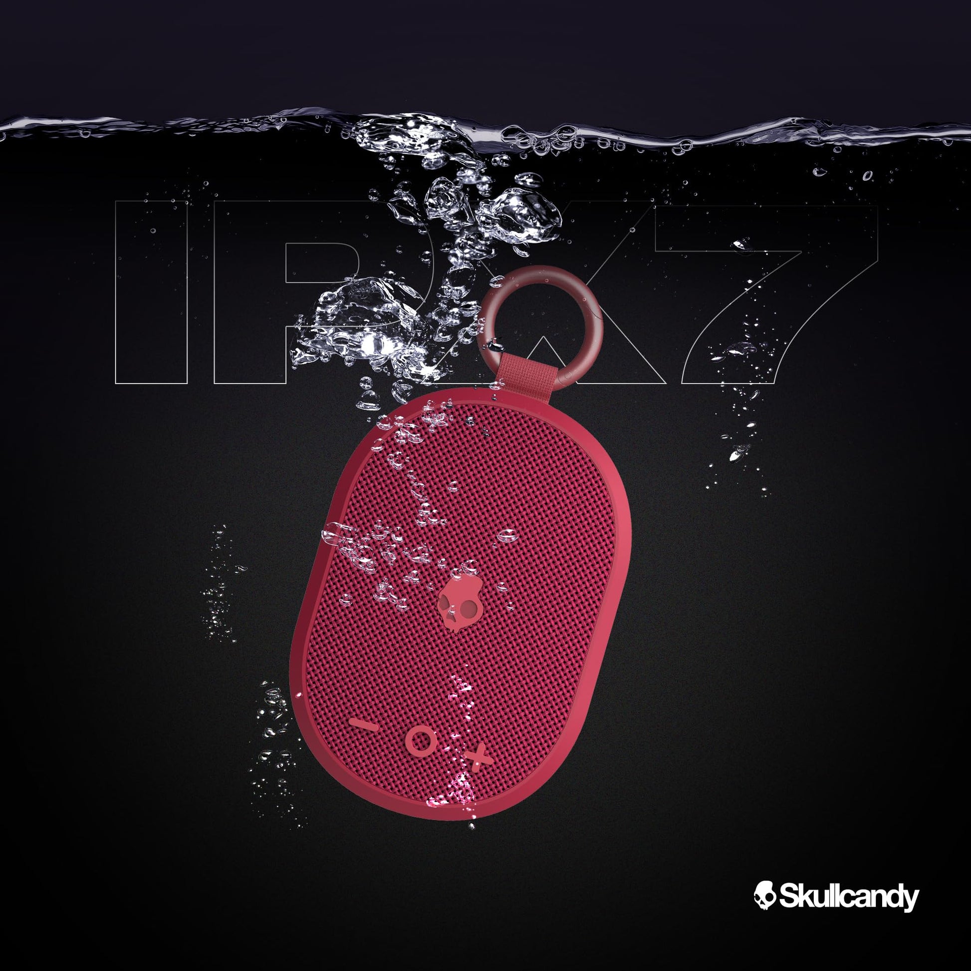 Skullcandy Kilo - Altavoz Bluetooth inalámbrico - IPX7 Impermeable Mini Altavoz Bluetooth con batería de 24 Horas, radiador pasivo de Disparo hacia Abajo y emparejamiento inalámbrico Verdadero,