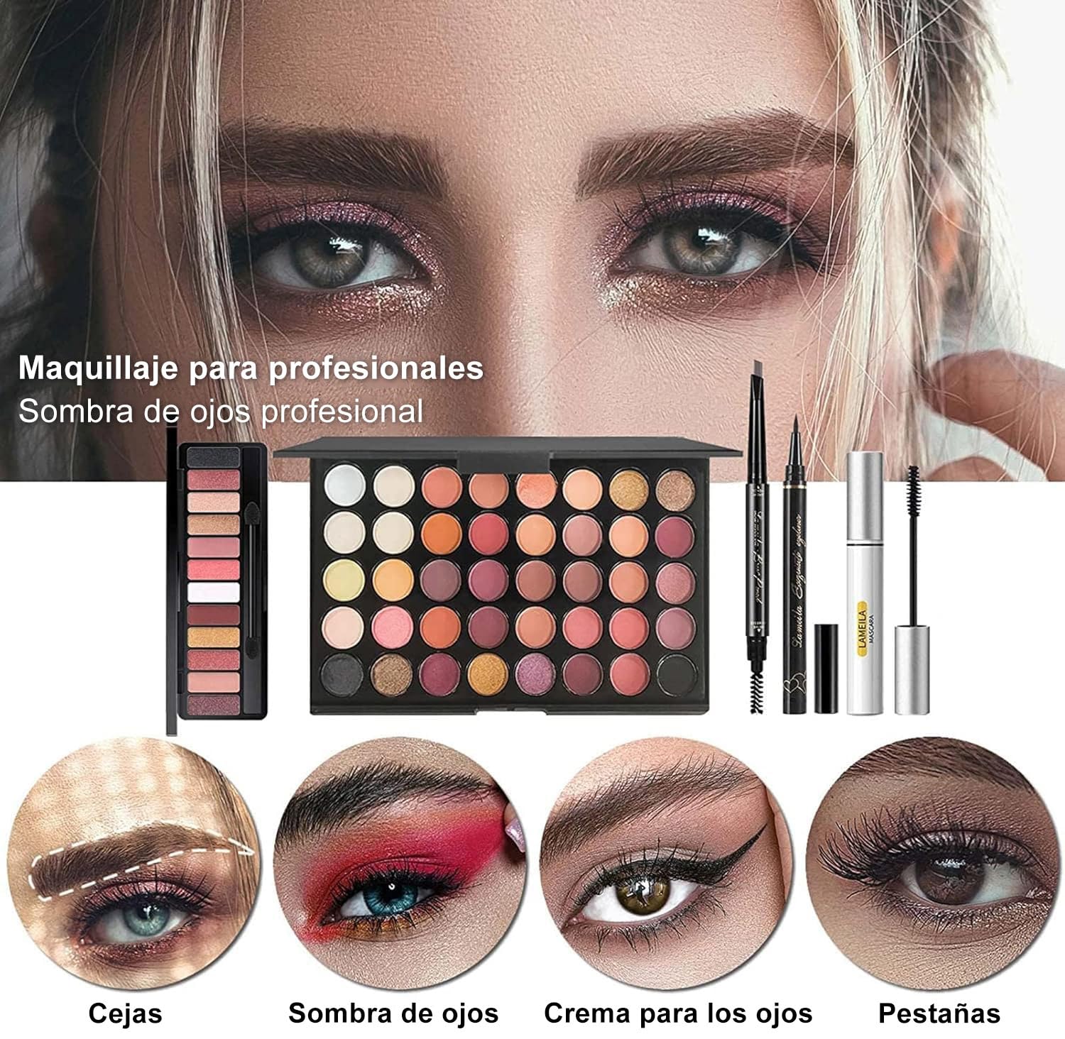 Kit de Maquillaje MISS ROSE Todo en Uno | Cosméticos para Mujer