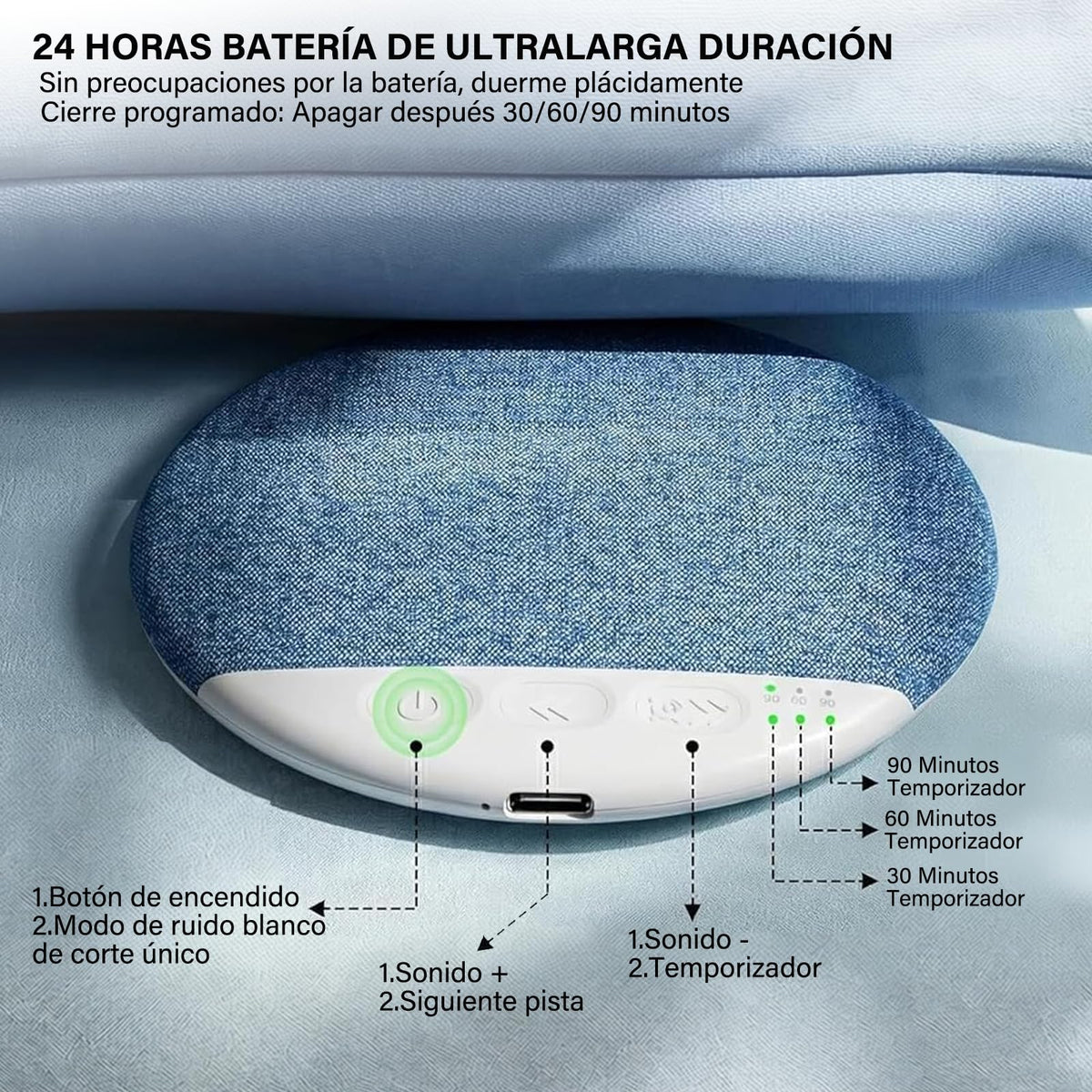 Altavoz de Almohada LCNBNM Bluetooth Portátil