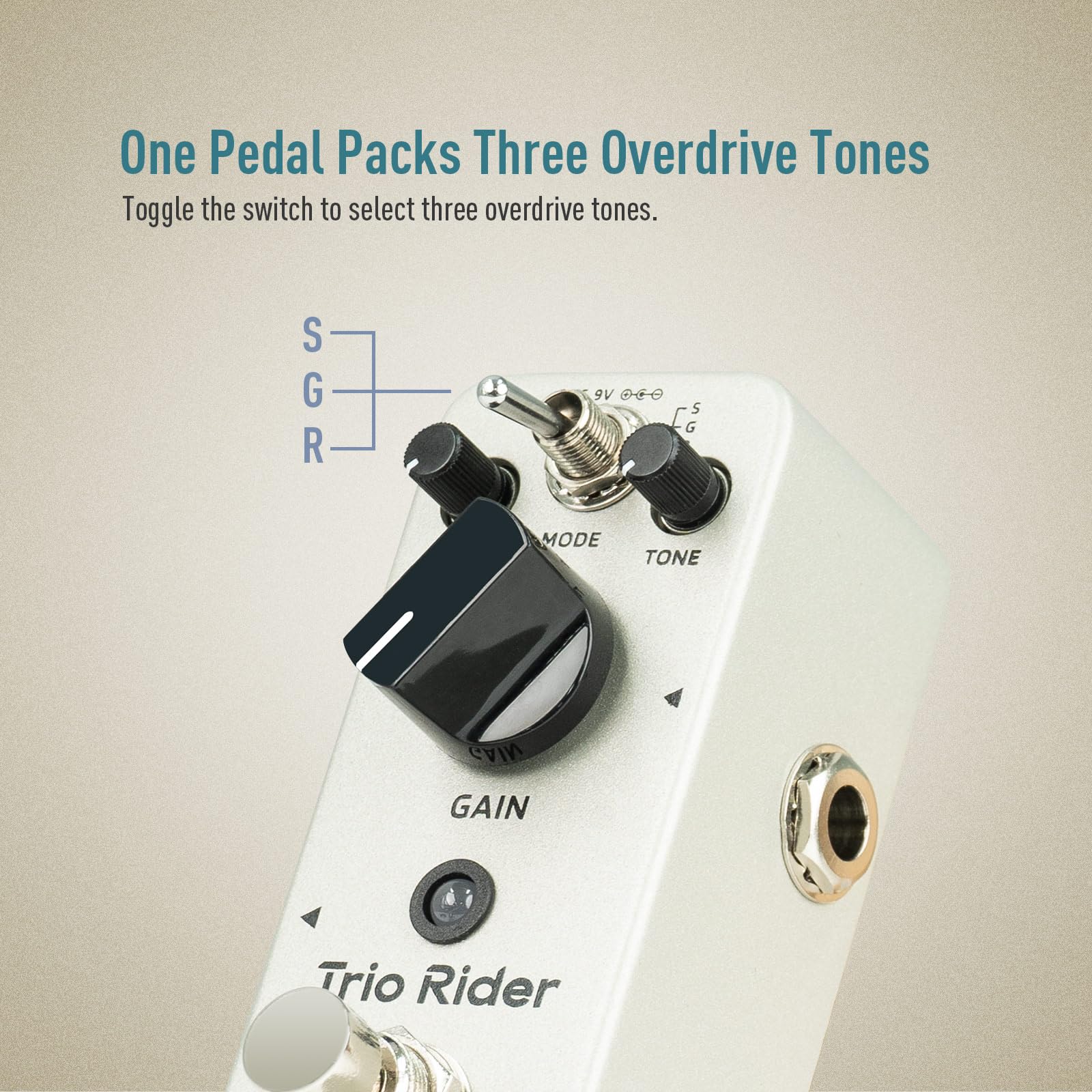 Pedal de Guitarra Overdrive SONICAKE 3 Sonidos Legendarios para Guitarra Eléctrica y Bajo