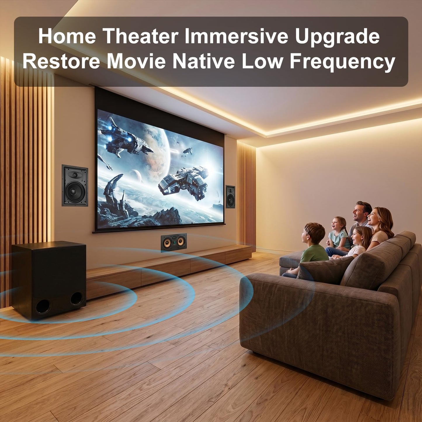 Herdio Subwoofer de 10 pulgadas, subwoofer activo de cine en casa de 800 W con 200 W RMS, graves profundos de 40 Hz, amplificador de clase AB, cruzado ajustable y entradas duales, carcasa MDF para