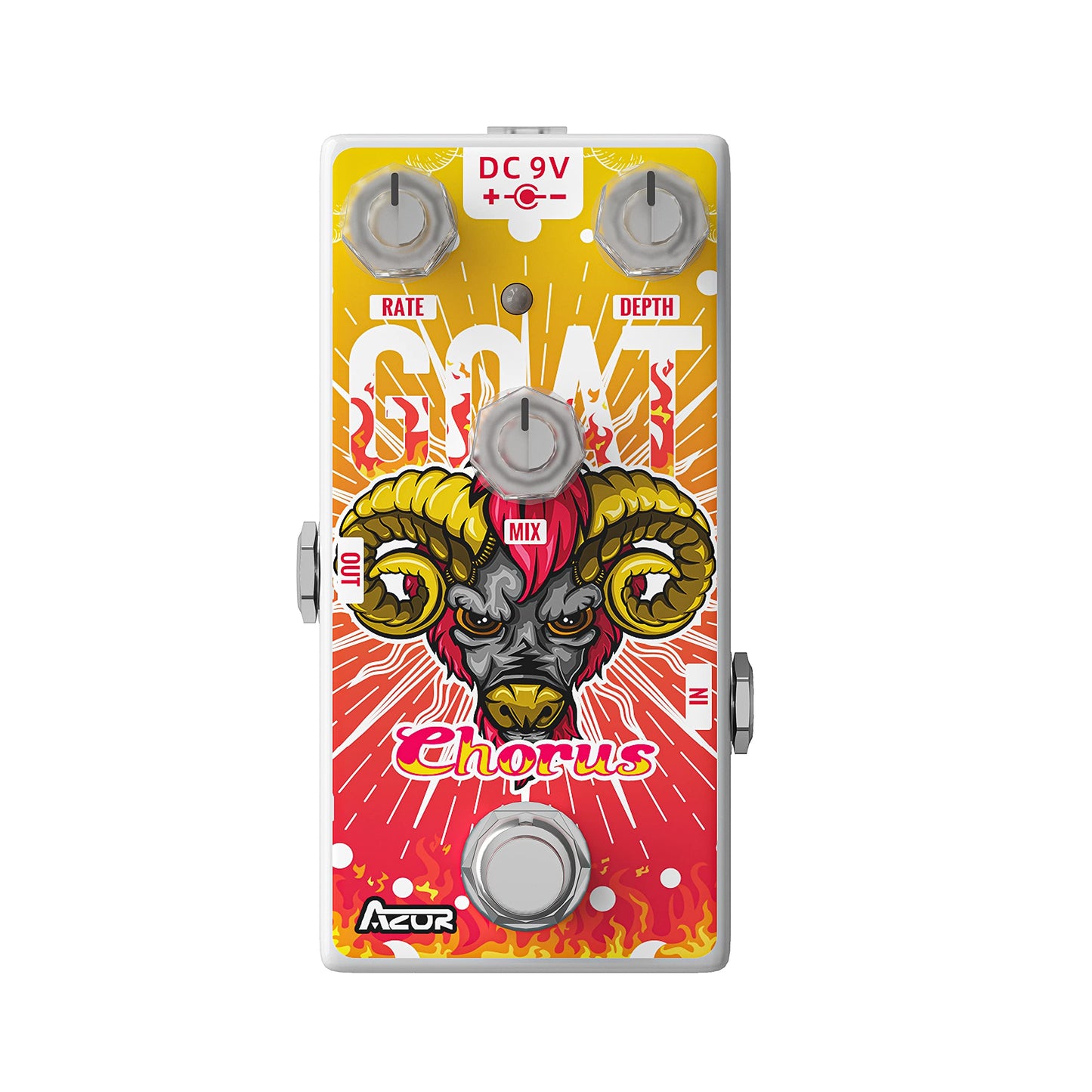 AZOR - Mini pedal de guitarra coro para tablas de pedales, pedal de efectos de coro digital de cabra clásico para guitarra eléctrica AP511