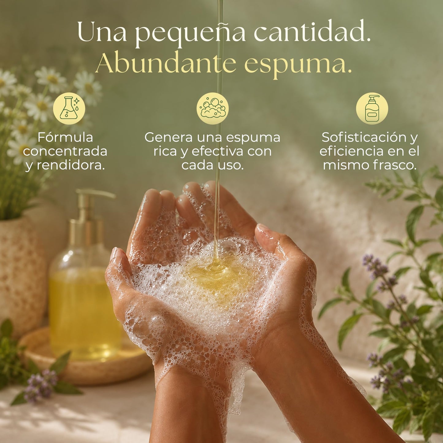 ZOLL Jabón Líquido para Manos - Pure Calm Verbena y Manzanilla - Fragancia Premium Tipo Perfume - Larga Duración - Fórmula Espumante Hidratante - Limpieza Sofisticada para Uso Diario