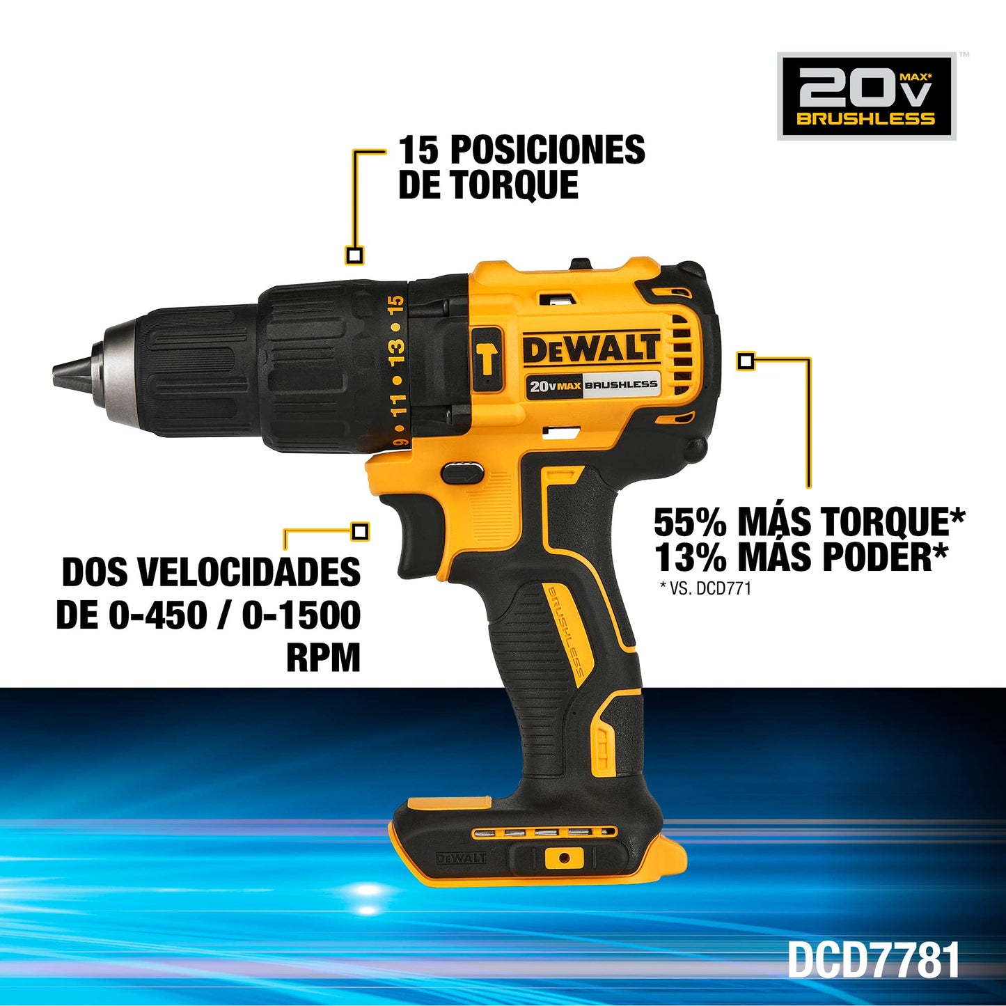 DEWALT Kit Taladro/Atornillador de 1/2 Pulgadas (13mm) y Atornillador de Impacto de 1/4 Pulgadas (6.35mm) 20V MAX* POWERSTACK DCK276D1E1