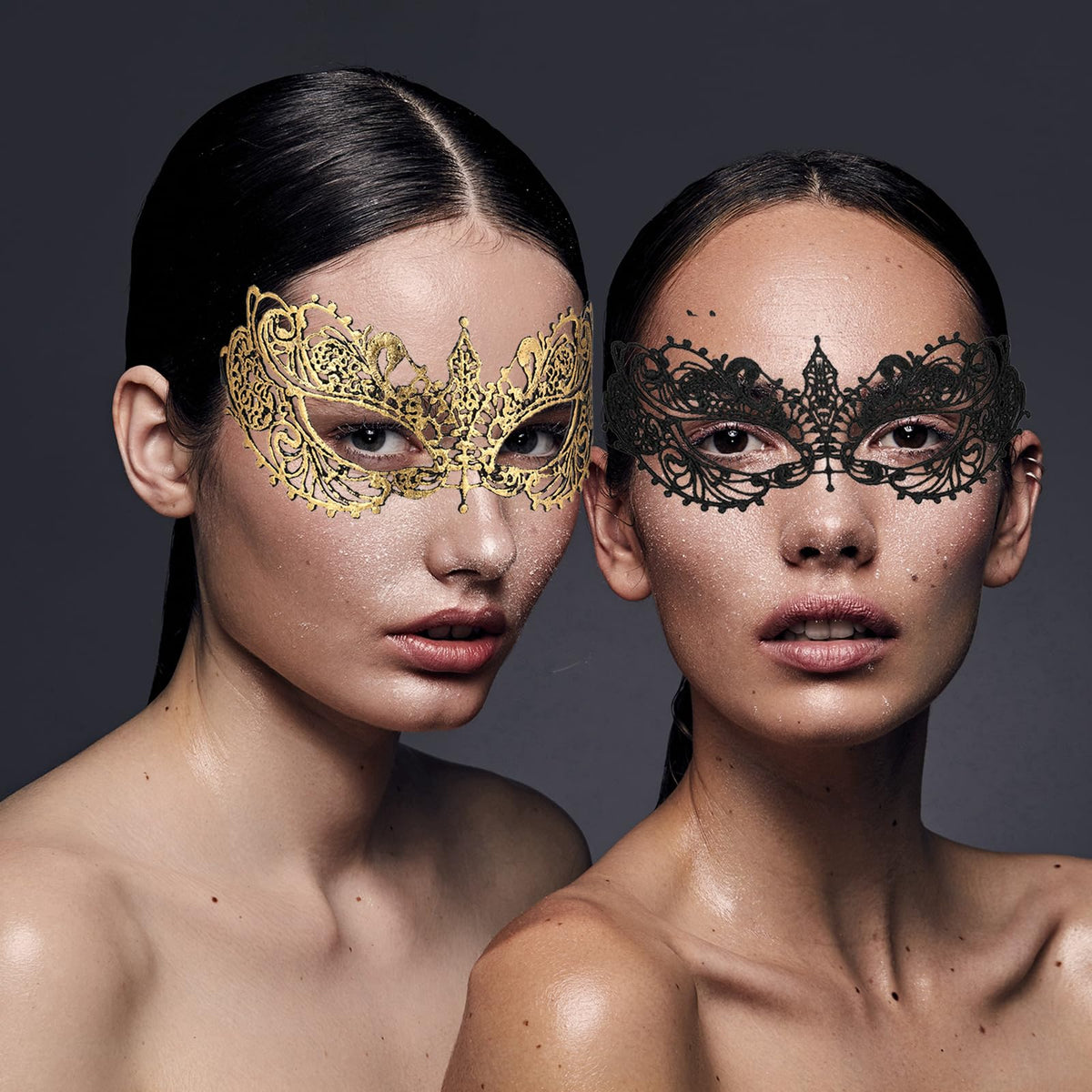 Máscaras de máscaras, 4 unidades, misteriosas máscaras de máscaras, doradas, plateadas, para mujer, baile de graduación