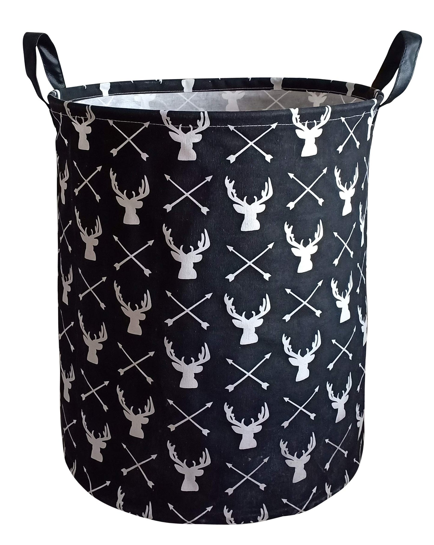 KUNRO - Cesta de almacenamiento redonda de gran tamaño, con revestimiento impermeable, organizadora, para guardería, ropa y juguetes