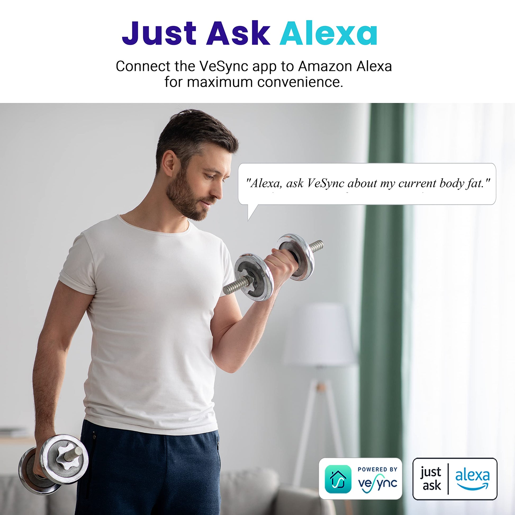 Etekcity, báscula de peso digital con Bluetooth, Apple Health y Google Fit, 400 libras, aprobado por la FDA
