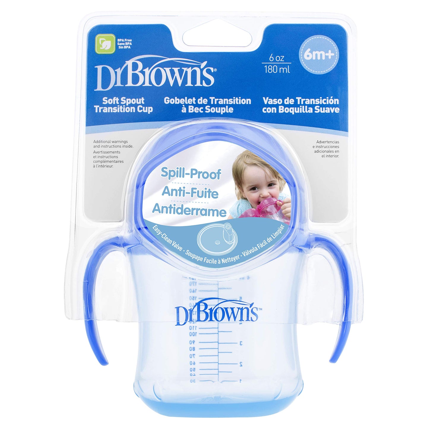 Vaso Entrenador Dr. Brown's Azul Boquilla Suave