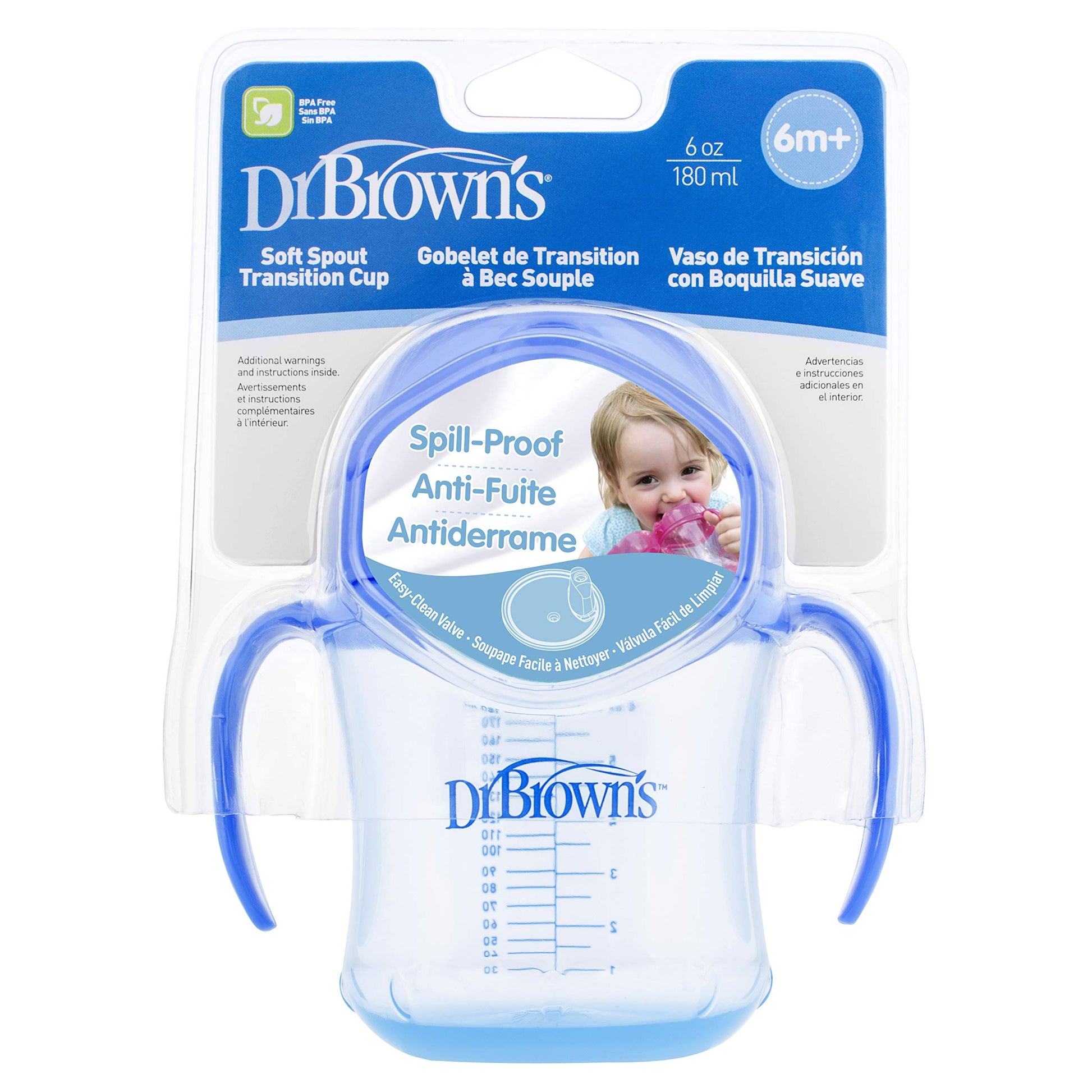 Vaso Entrenador Dr. Brown's Azul Boquilla Suave