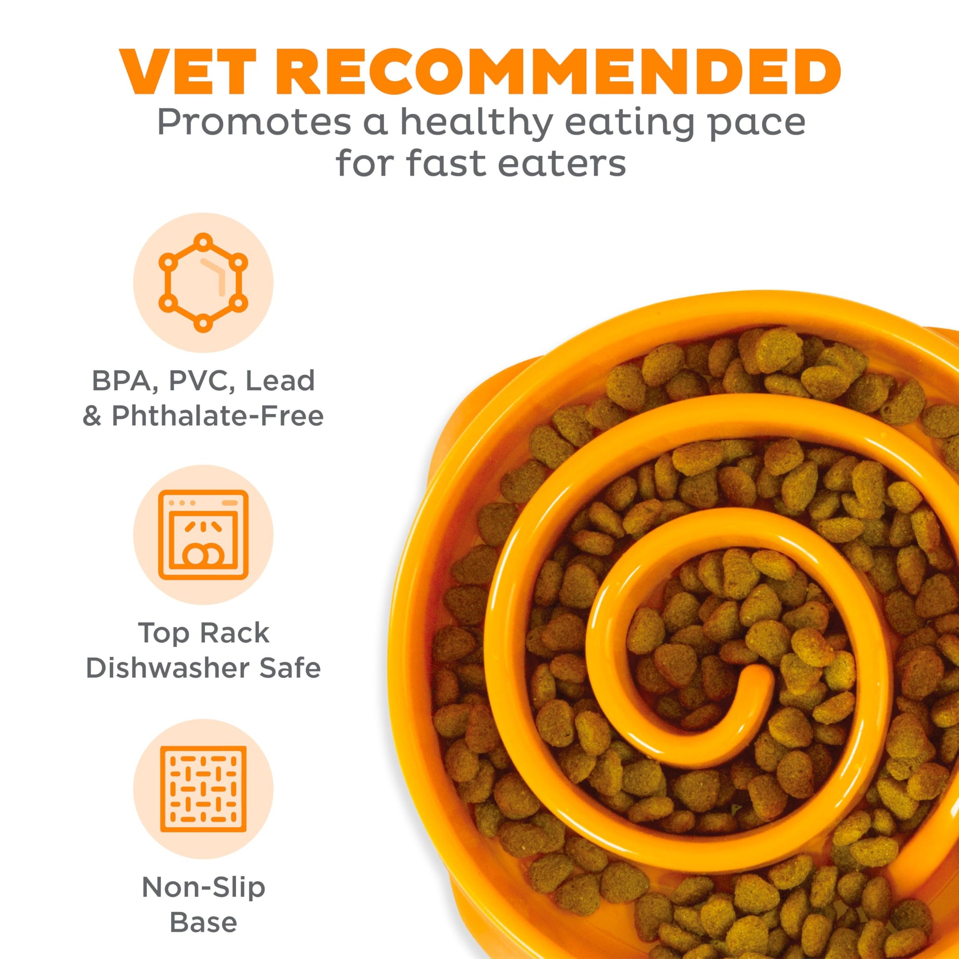 Comedero para Perro Outward Hound Naranja Mediano
