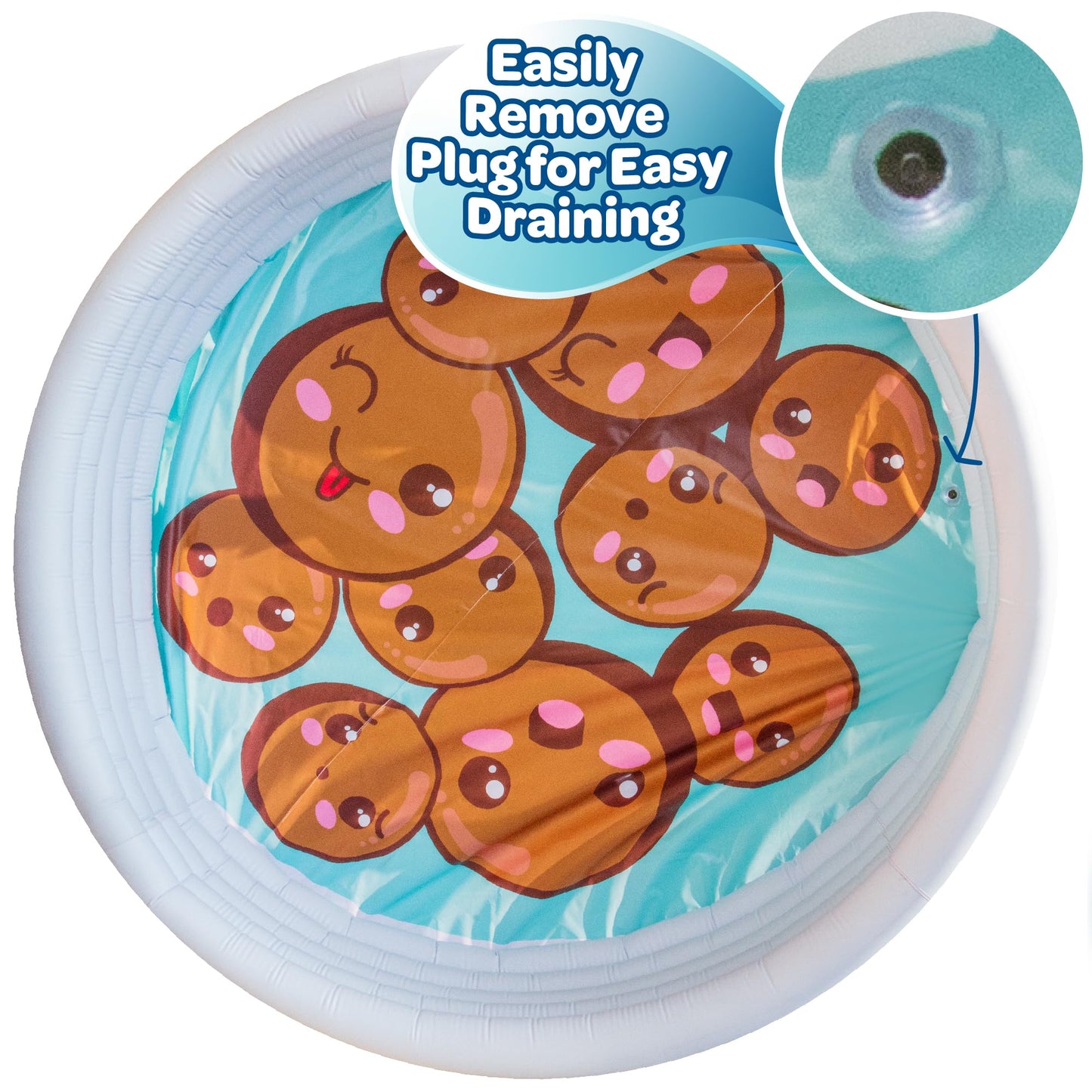 Piscina Inflable SCS Direct Azul XL para Niños y Adultos con Diseño Grueso y Duradero