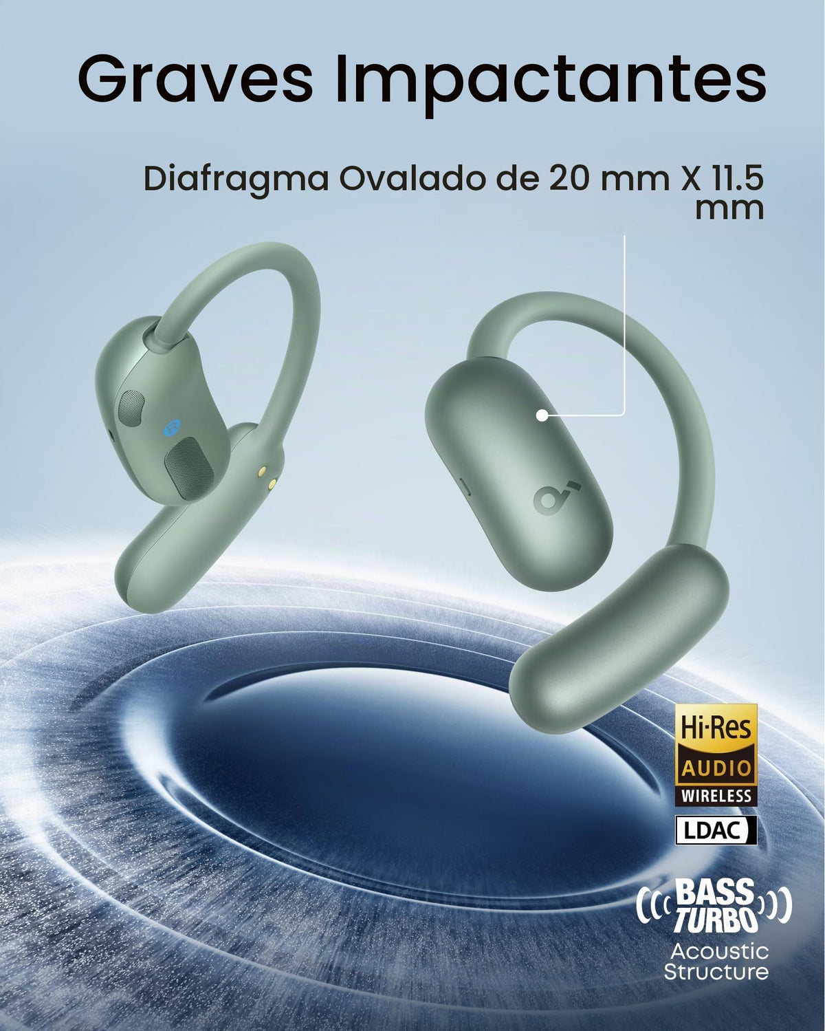 Audífonos de Oído Abierto Soundcore by Anker Verde AeroFit 2