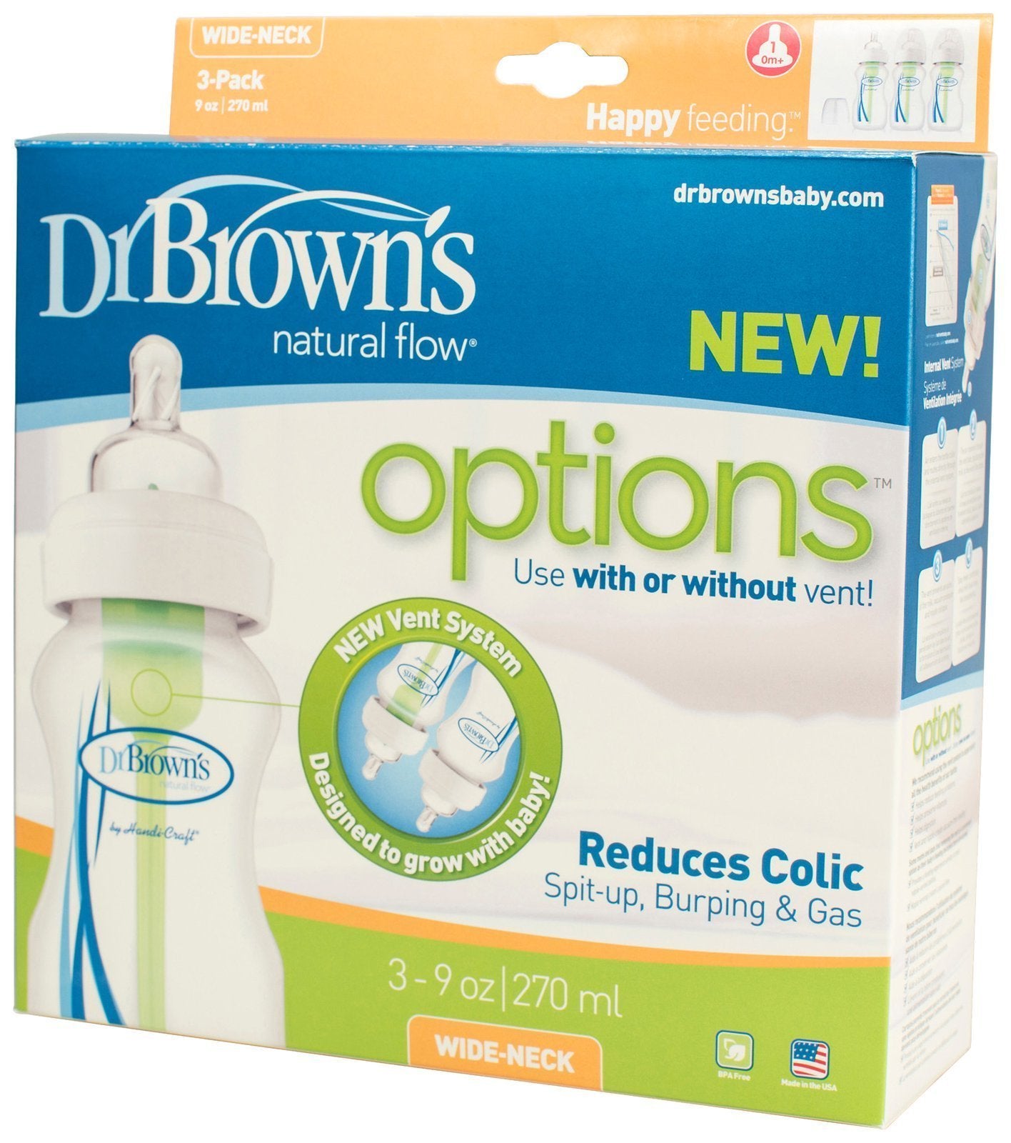 Dr. Brown's Options 9 Ounce Wide Neck Bottles by Dr. Brown's
