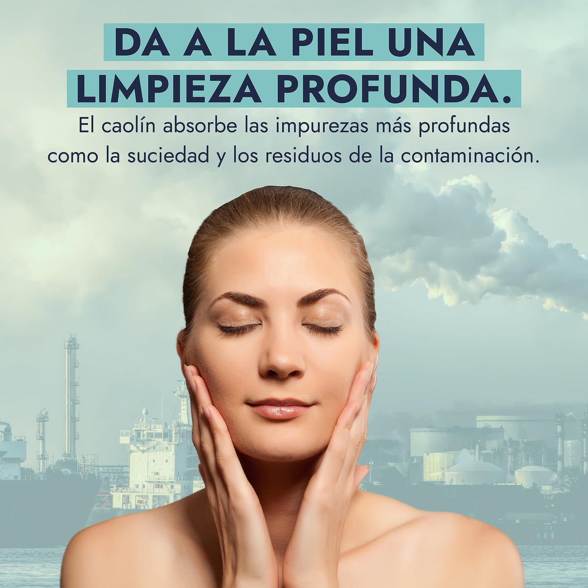 HEBBE | Arcilla Blanca Caolín 500 g | Mascarillas Faciales Y Corporales | Purifica Y Suaviza La Piel | Controla Exceso De Grasa |Efecto Detox