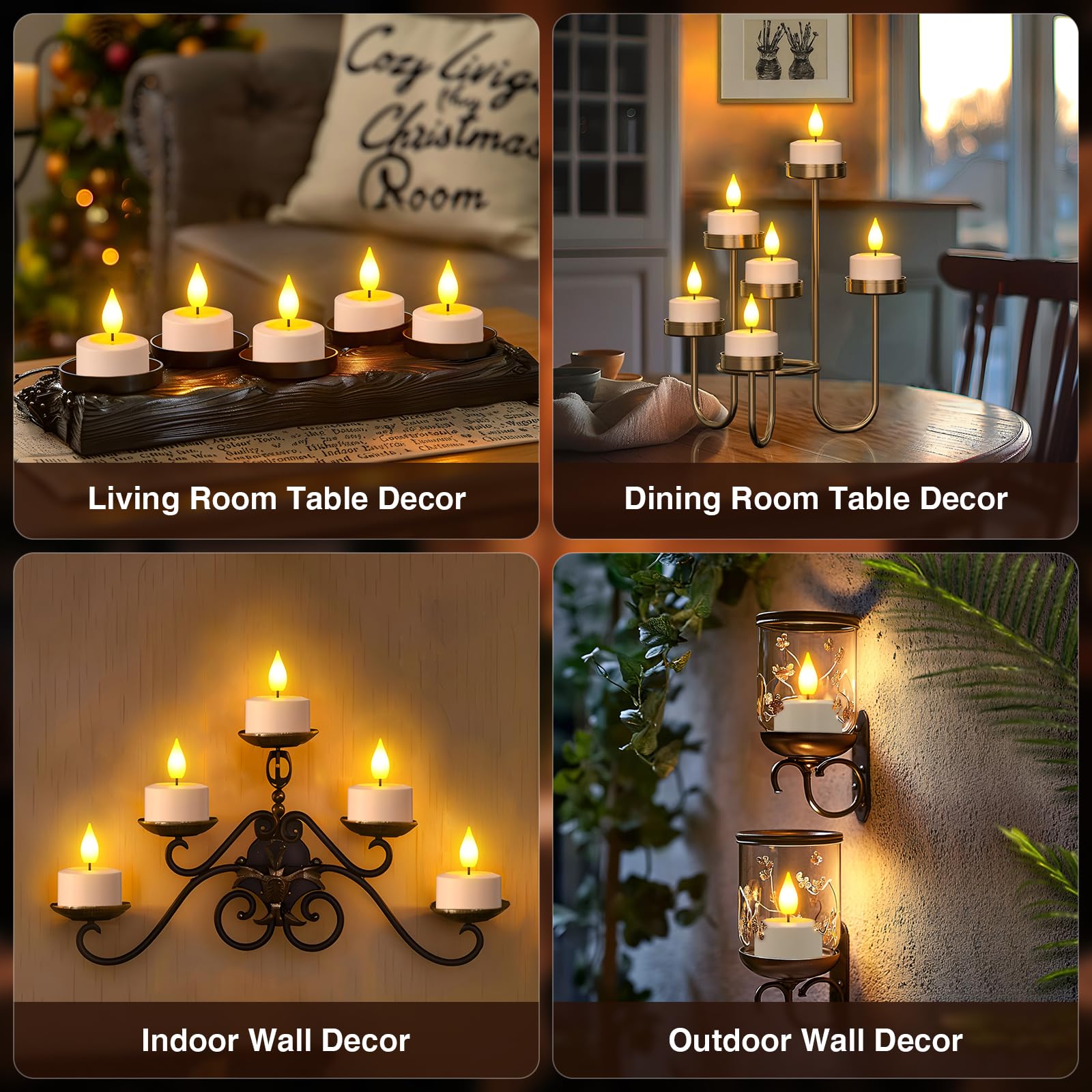 Velas Recargables Yme Blancas con Control Remoto para Decoración del Hogar