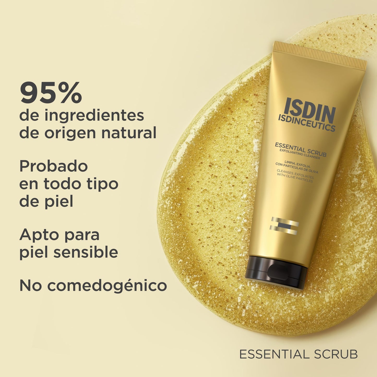 ISDIN Isdinceutics Essential Scrub La Eficacia de un Exfoliante, la Suavidad de un Gel, 100 g