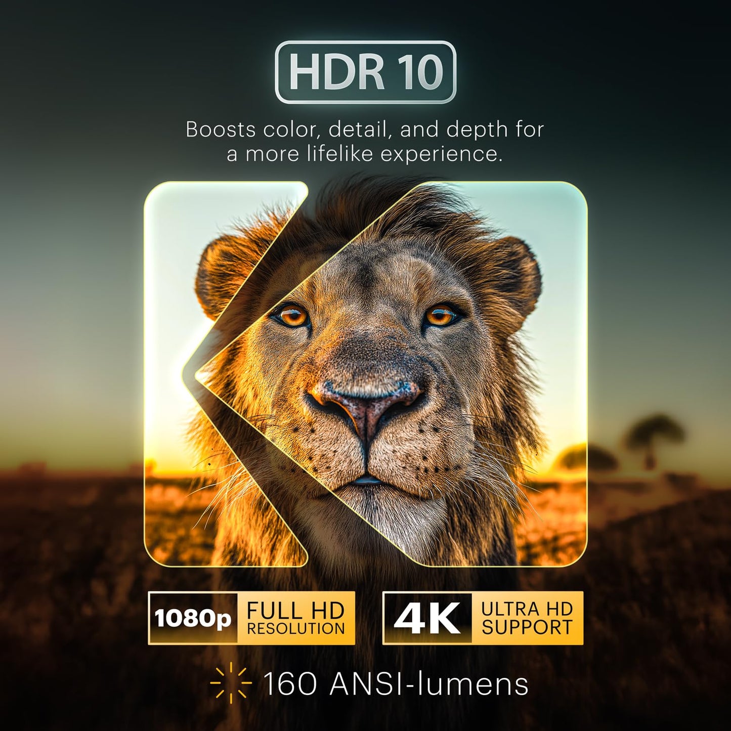 Kodak Luma 500 Mini proyector | Proyector portátil Full HD de 1080p para exteriores con Wi-Fi, Bluetooth, HDMI y USB | Google TV 11.0 OS, certificado Netflix, Chromecast integrado, negro, 152