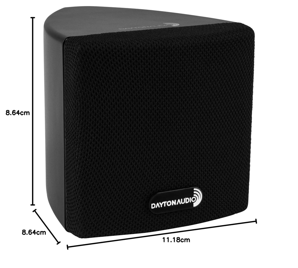 Bocina Cube Dayton Audio SAT3B 3.5 pulg black Pair