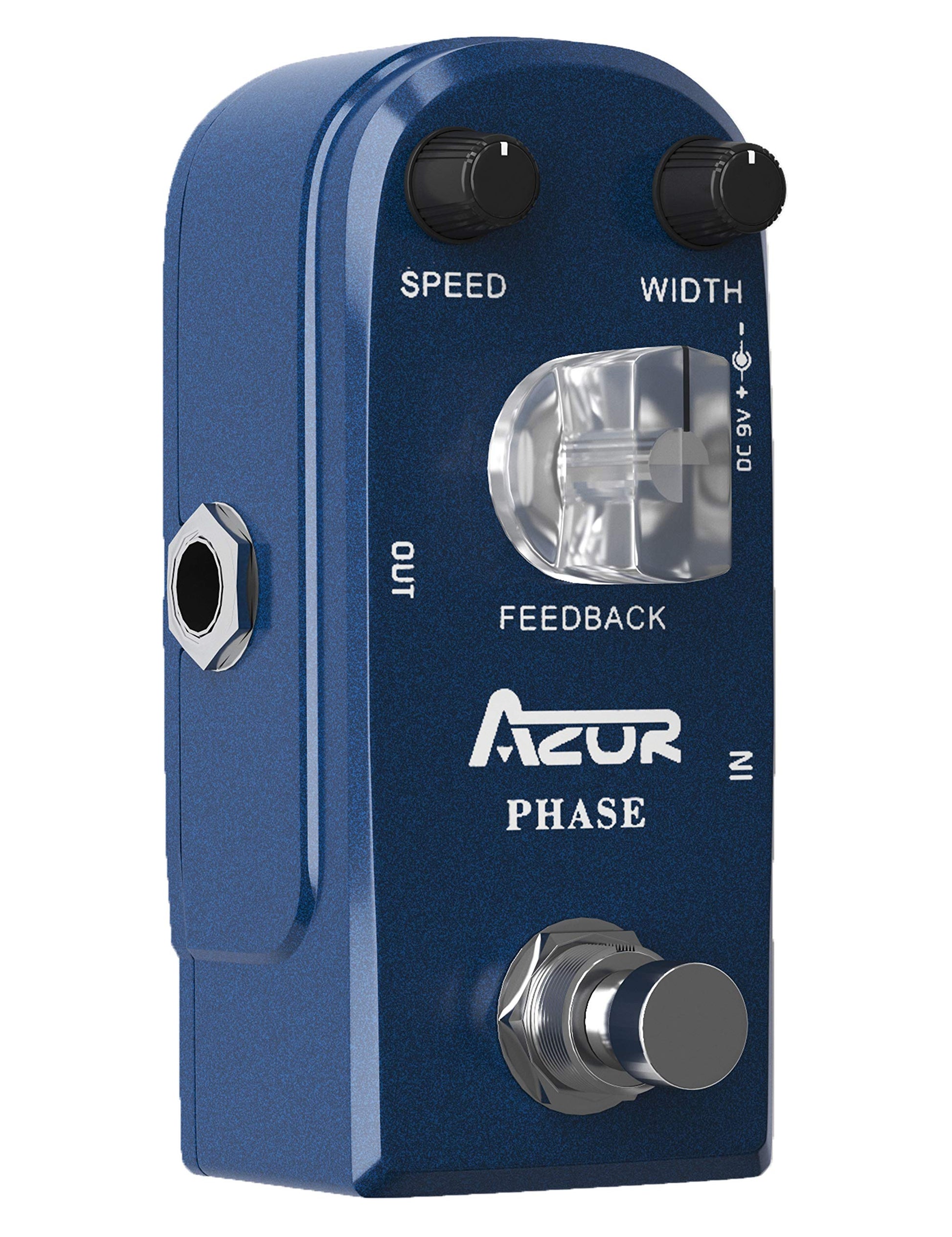 AZOR Pedal de fase mini pedal de efecto analógico para guitarra eléctrica y bajos, verdadero bypass procesamiento de señal pura, diseño compacto y portátil, uso de escenario y estudio